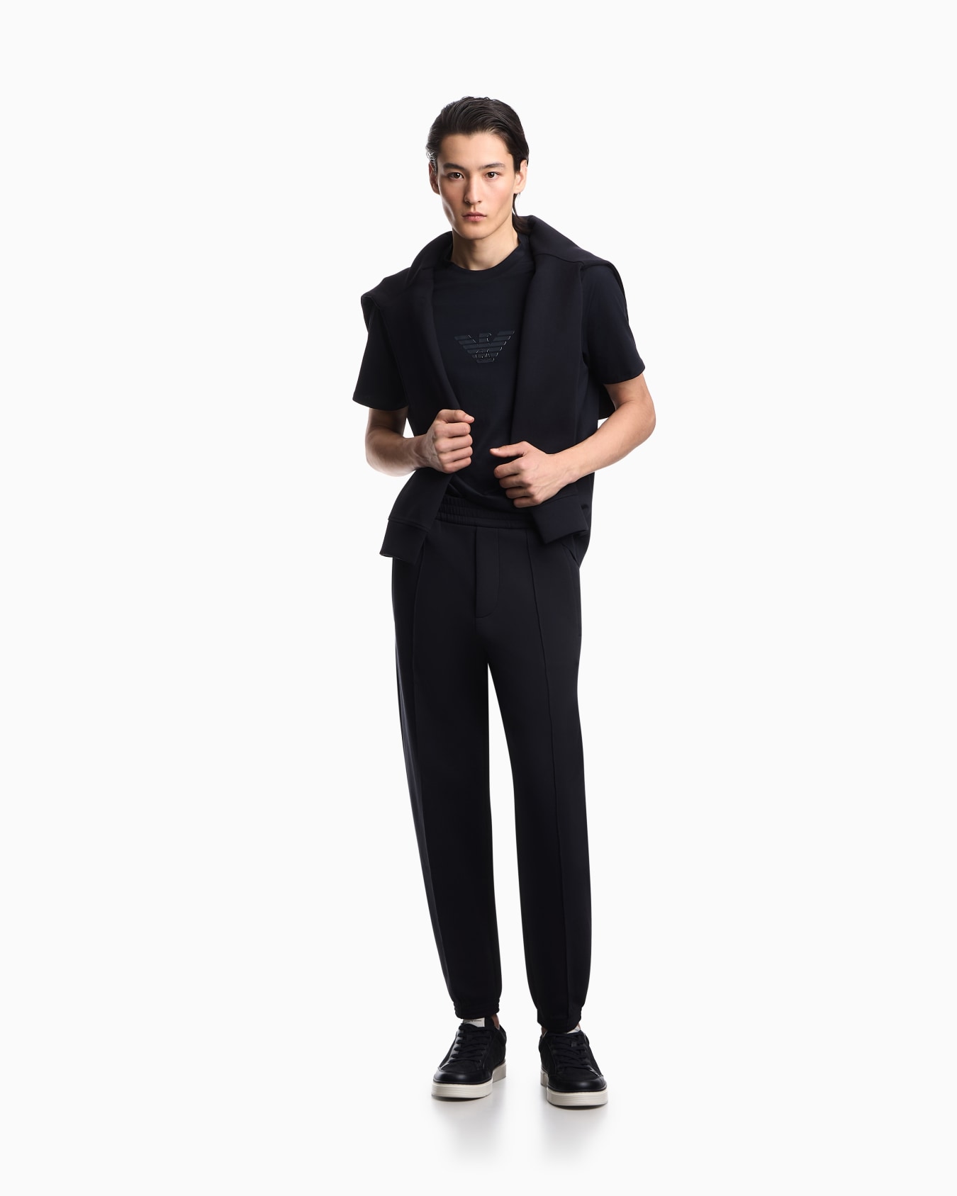 Pima jersey T-shirt with logo print Slide 1