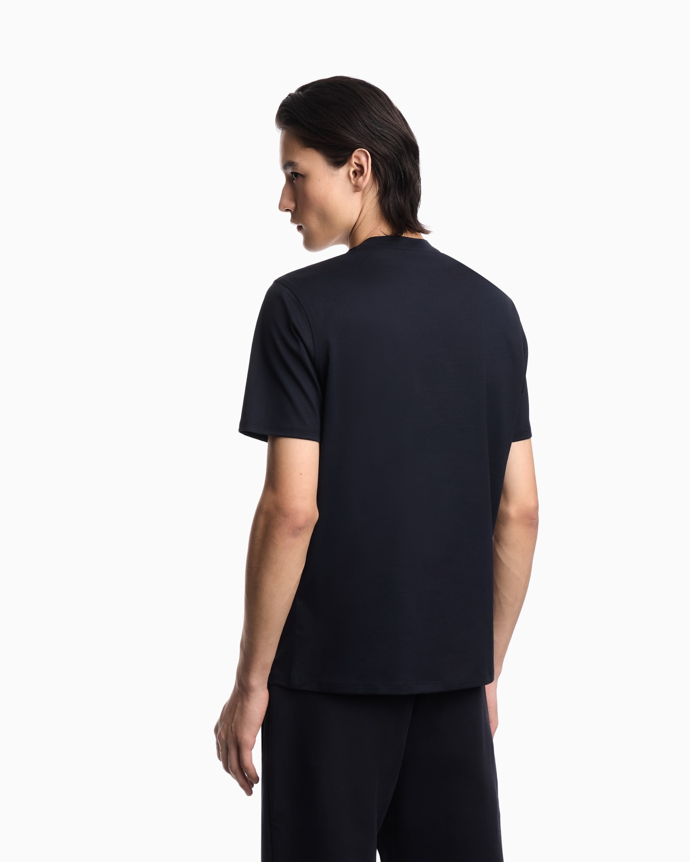 Pima jersey T-shirt with logo print Slide 2