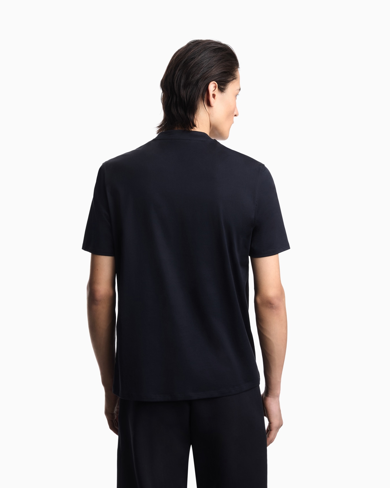 Pima jersey T-shirt with logo print Slide 2