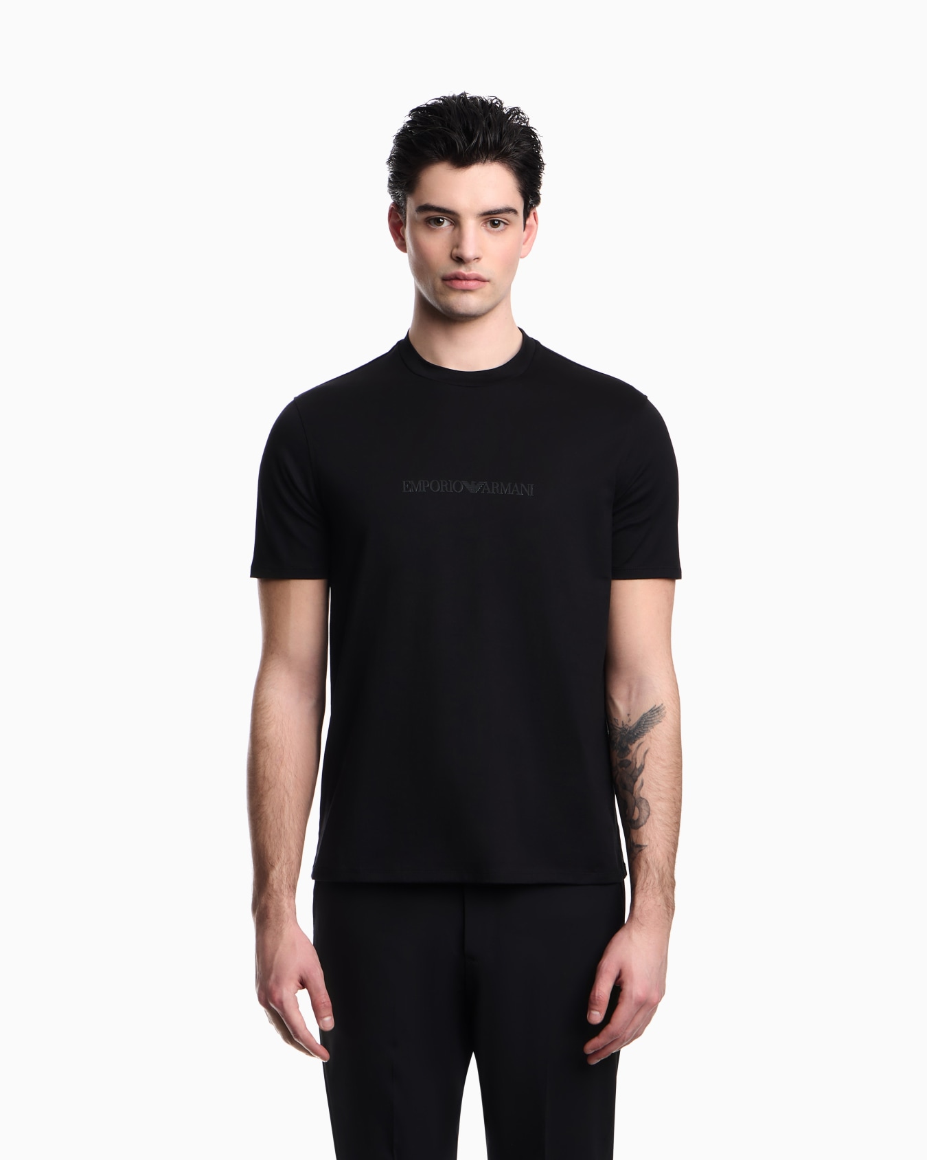 T-shirt Essential in slim fit pima cotton jersey Slide 3