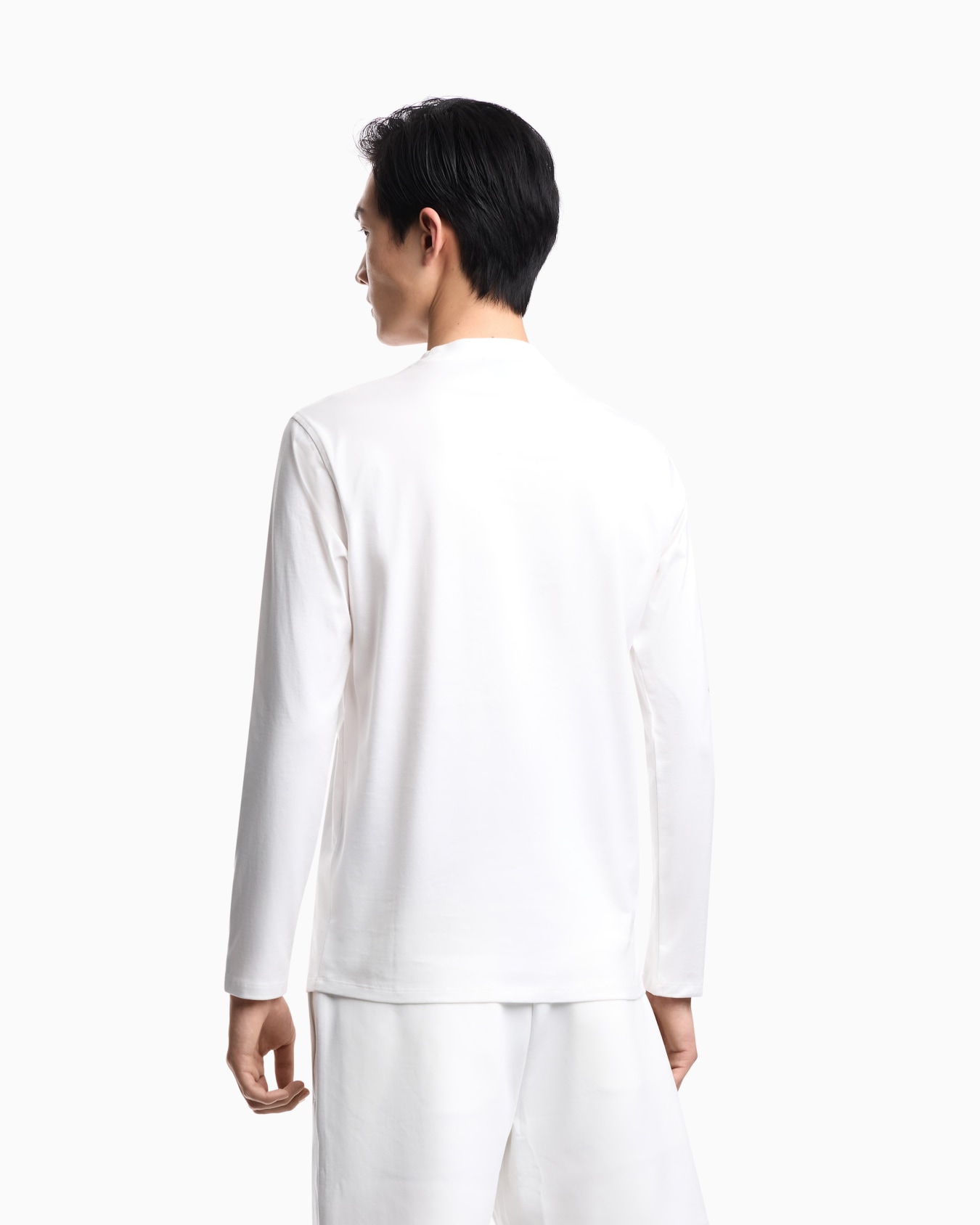 Slim-fit Pima jersey jumper with printed logo Slide 5
