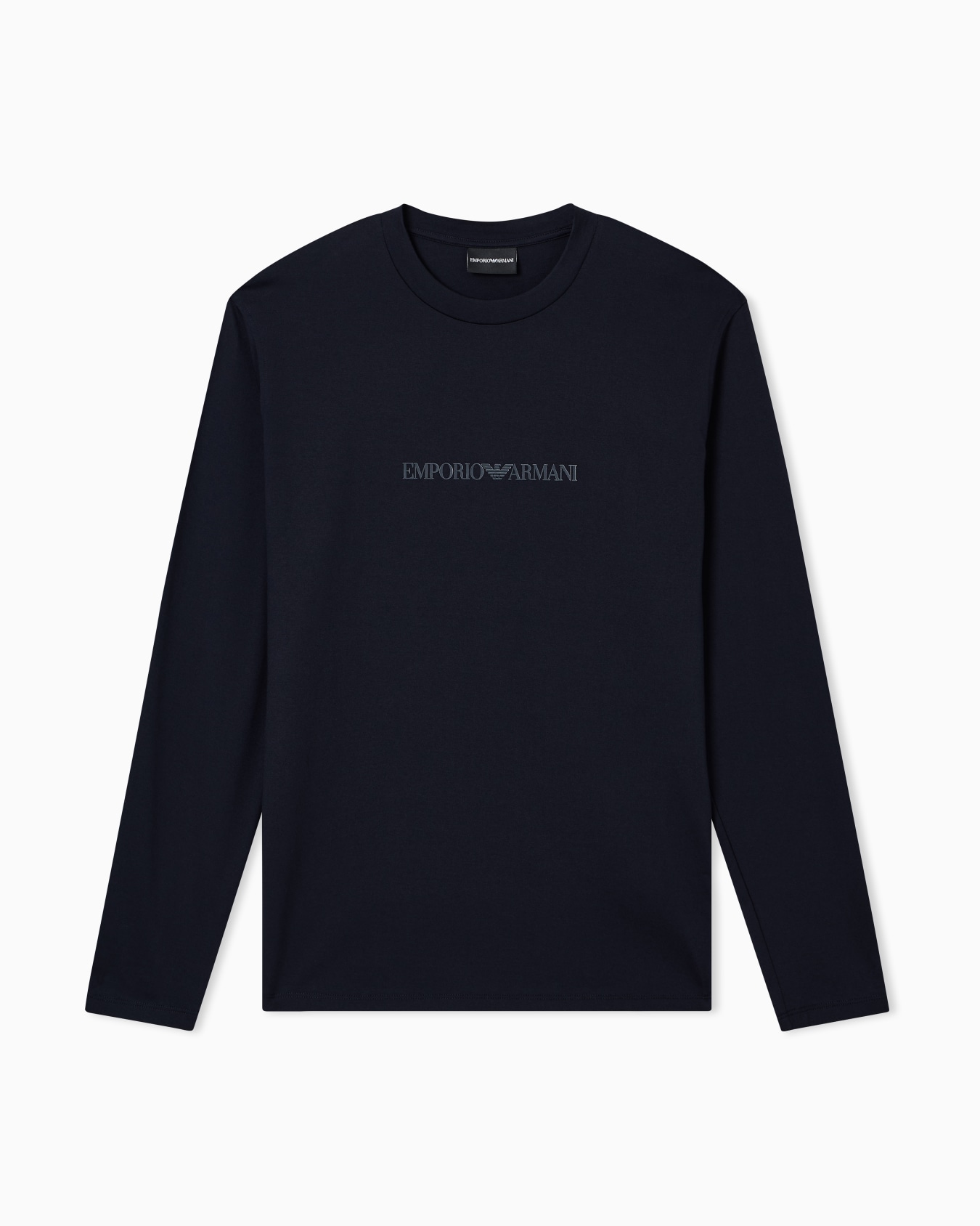 Slim-fit Pima jersey jumper with printed logo Slide 0