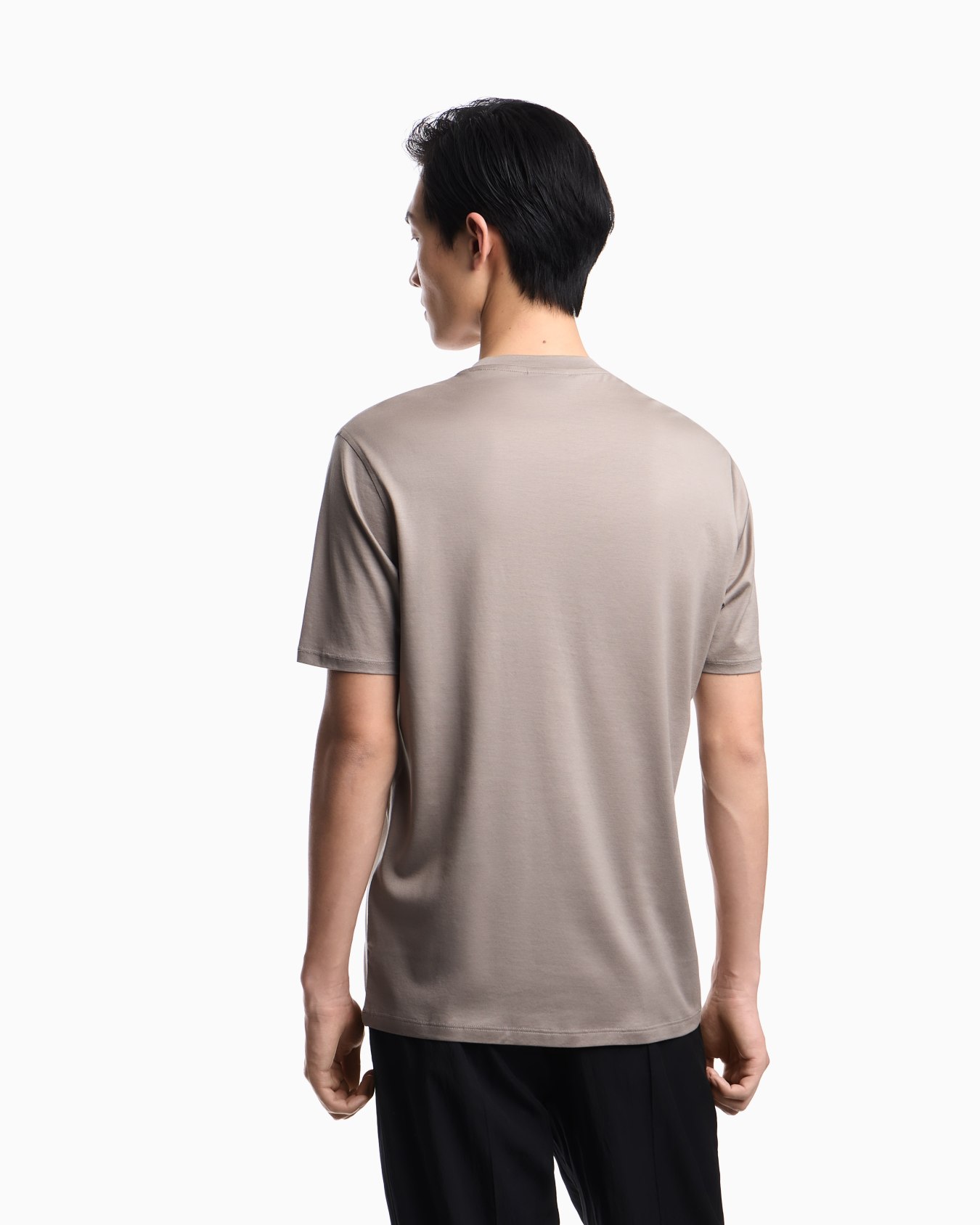 T-Shirt aus einer Jersey-Lyocell-Mischung mit EA-Logo-Stickerei Folie 2