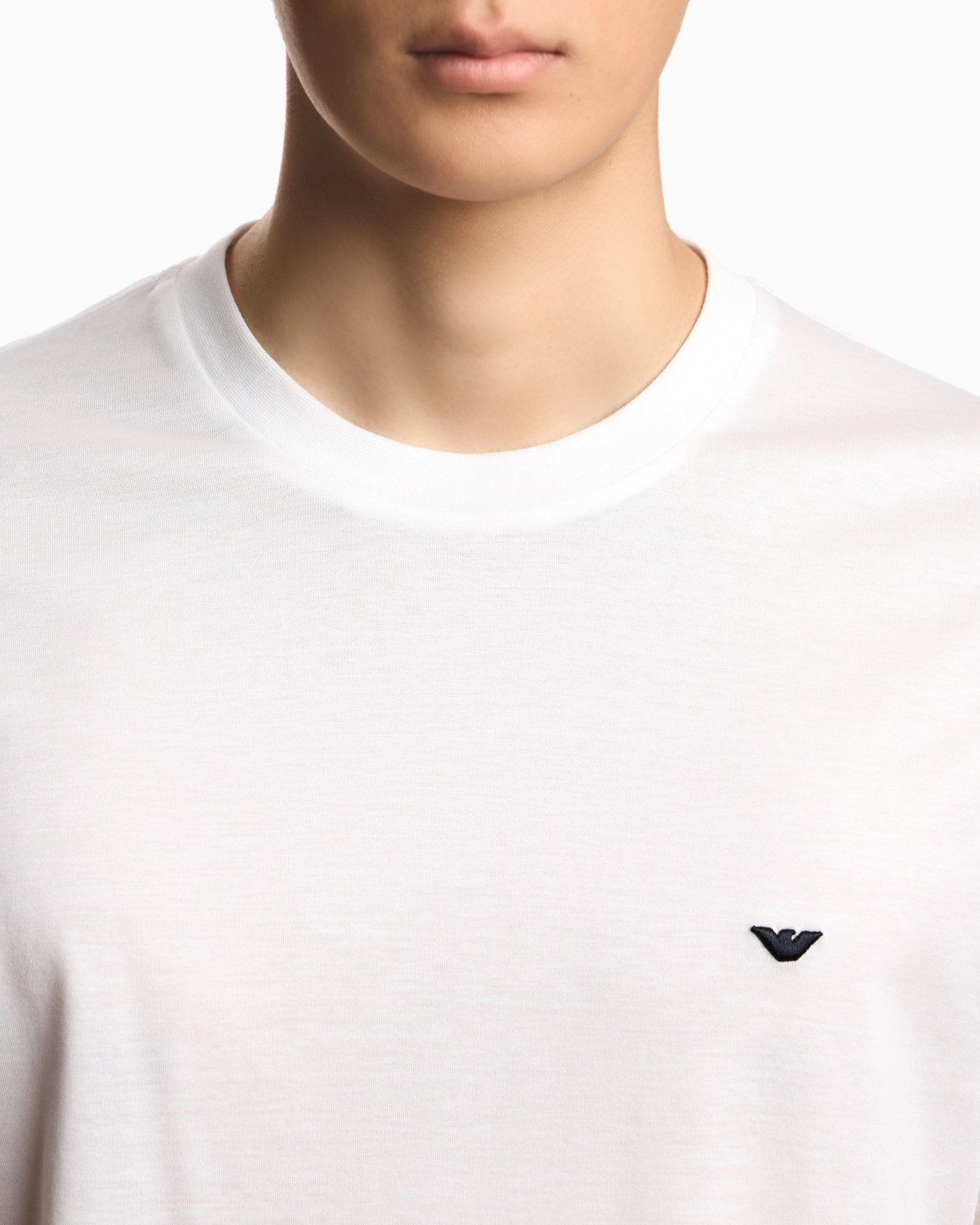 Lyocell-blend jersey T-shirt with embossed eagle embroidery Slide 4