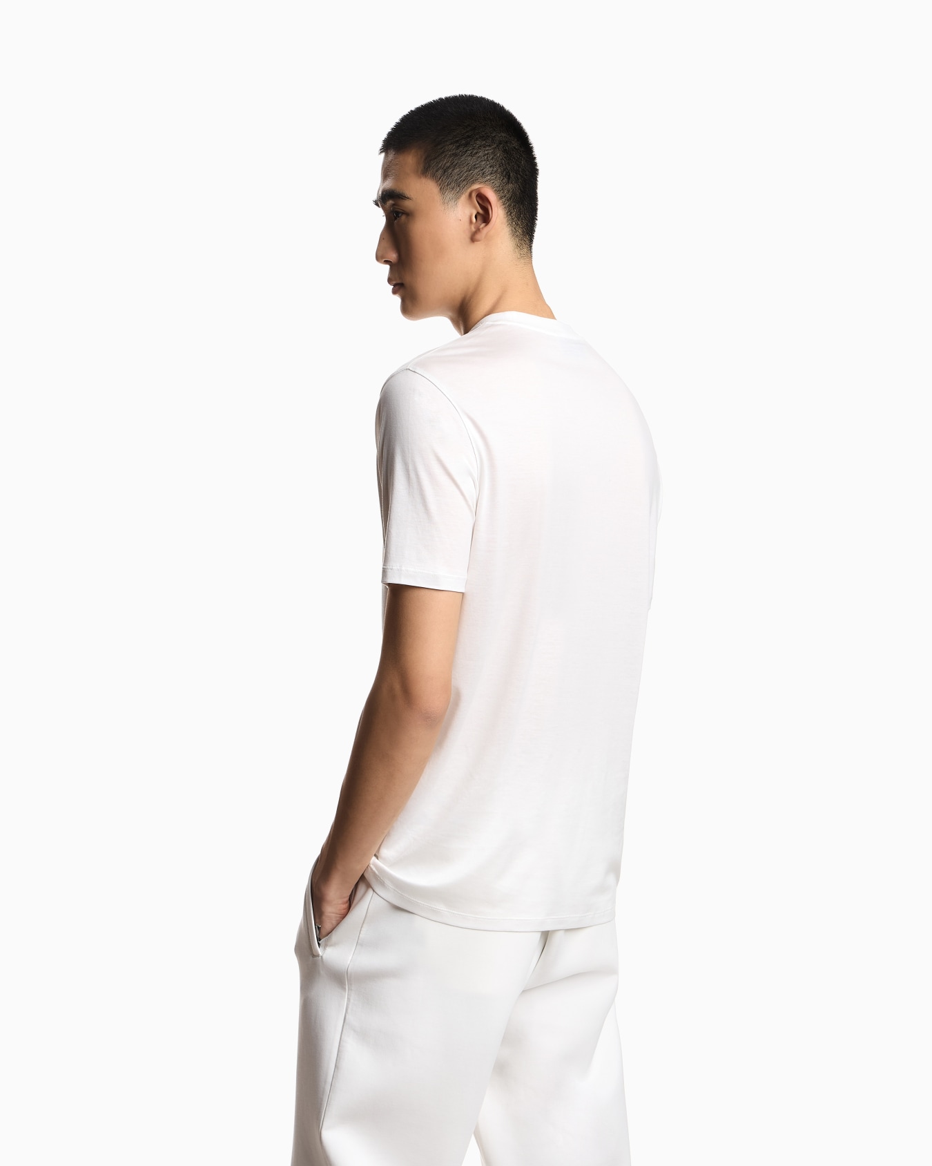 Lyocell-blend jersey T-shirt with embossed eagle embroidery Slide 2