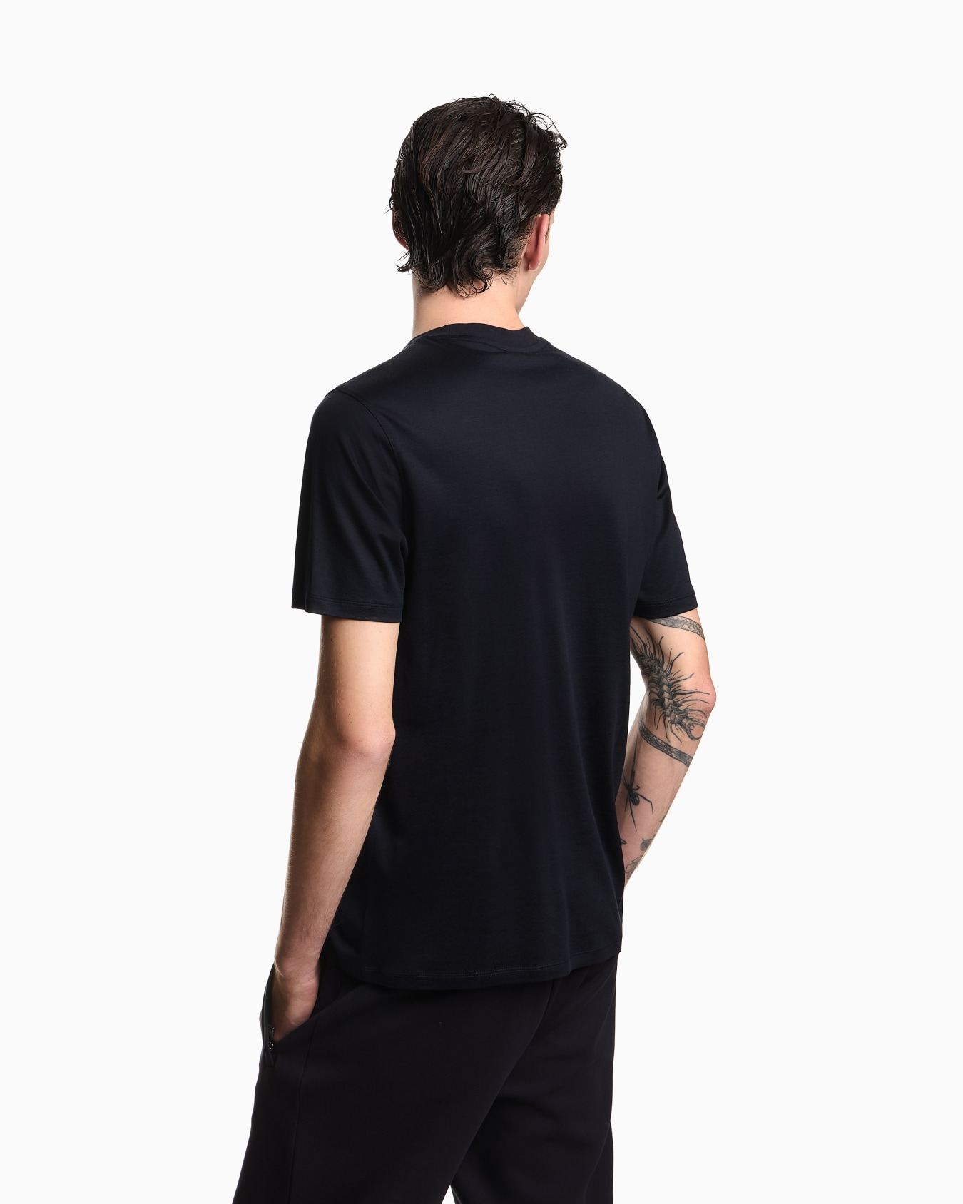 Lyocell-blend jersey T-shirt with embossed eagle embroidery Slide 2