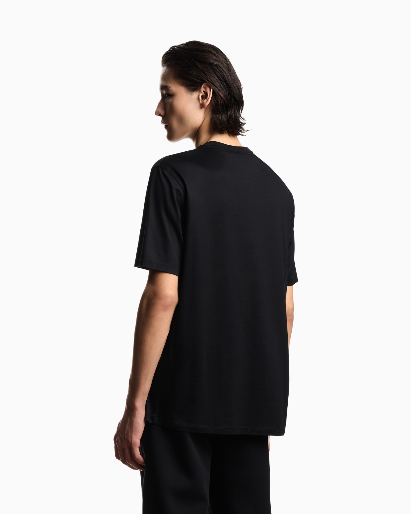 Lyocell-blend jersey T-shirt with embossed eagle embroidery Slide 2