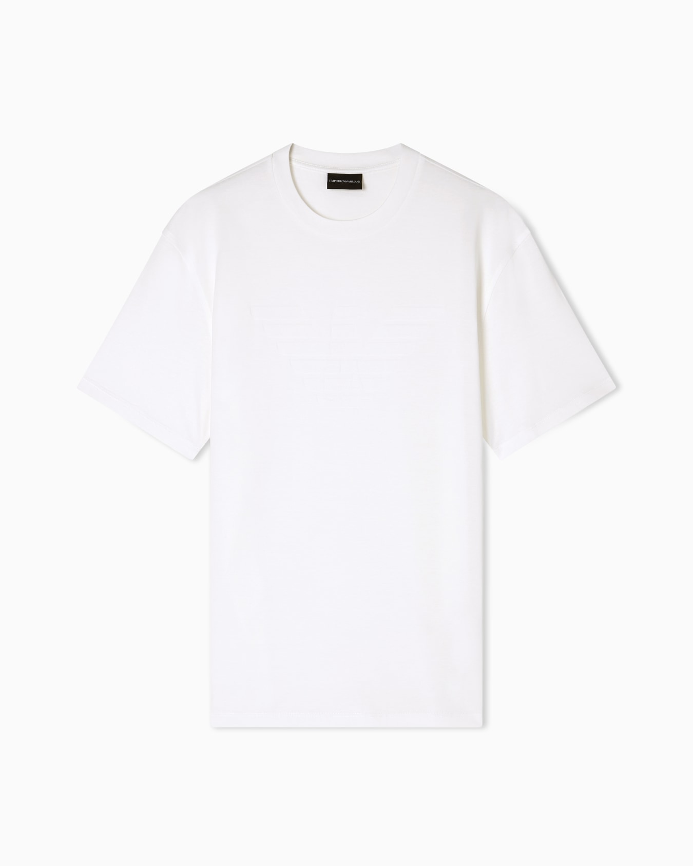 Jersey T-shirt with matching intarsia logo Slide 0