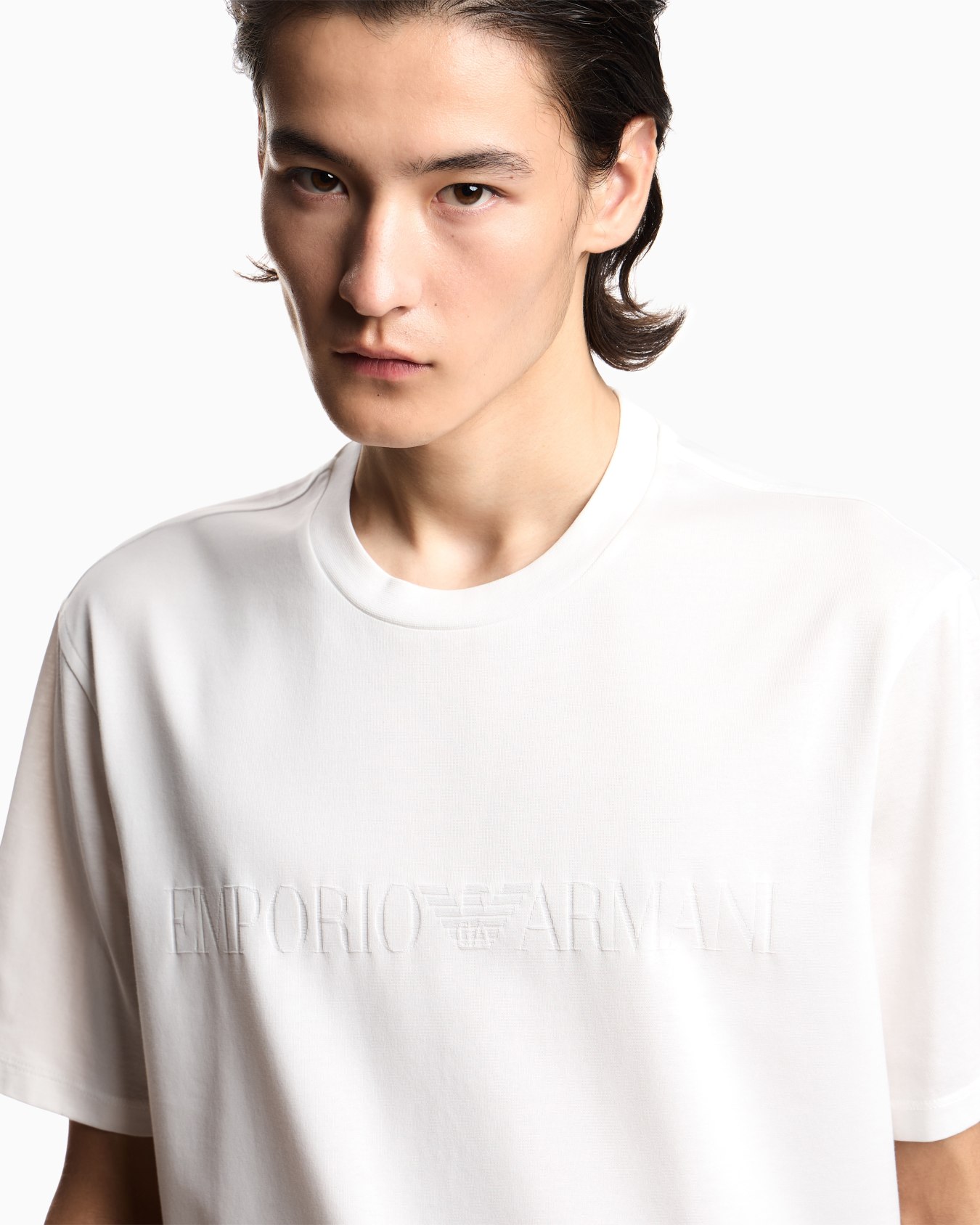 Jersey T-shirt with matching intarsia logo Slide 4