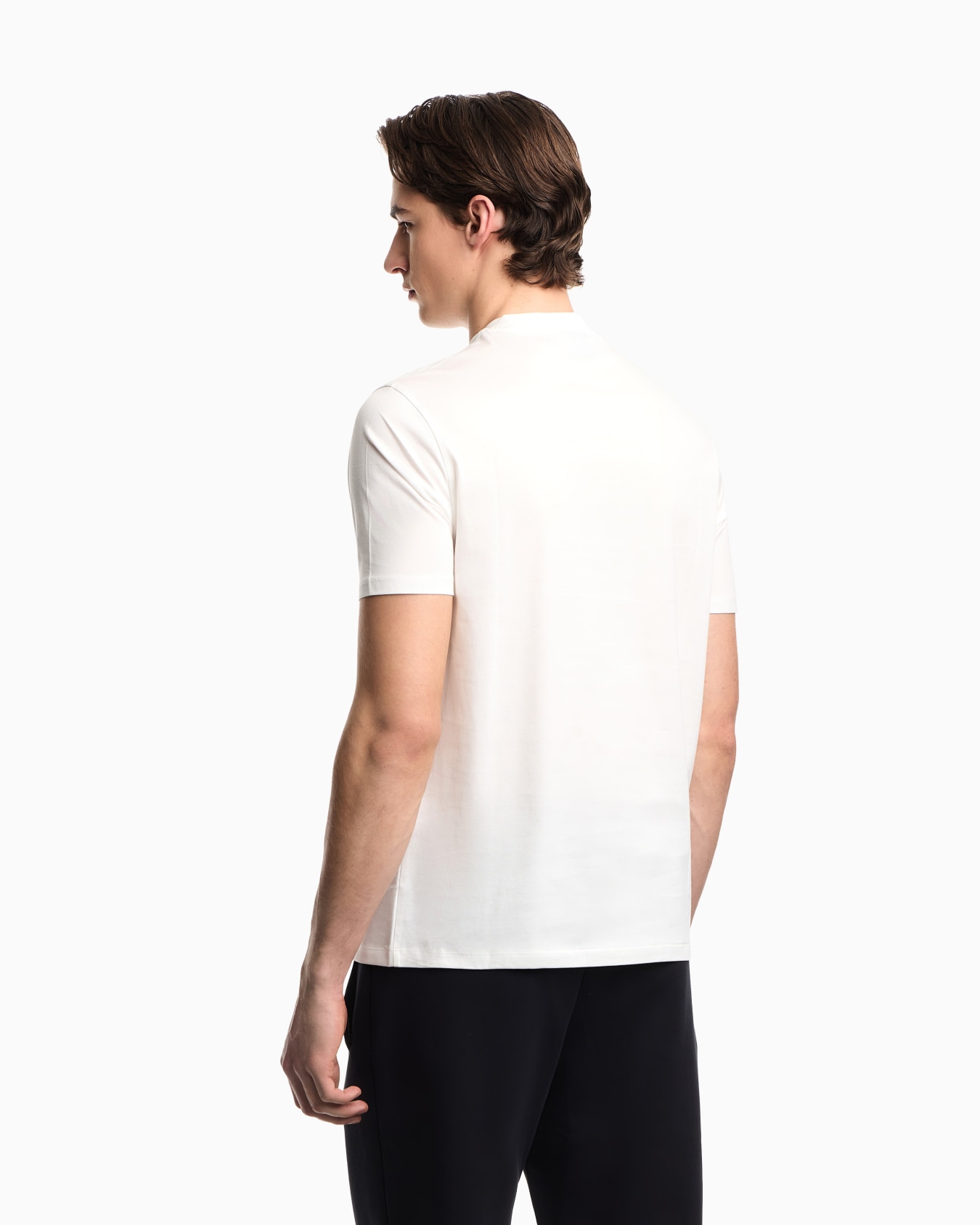 Jersey T-shirt with matching intarsia logo Slide 6