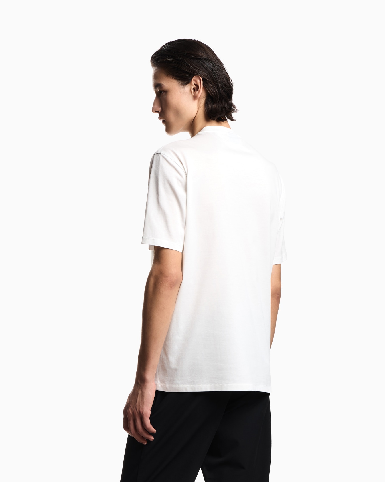 Jersey T-shirt with matching intarsia logo Slide 2