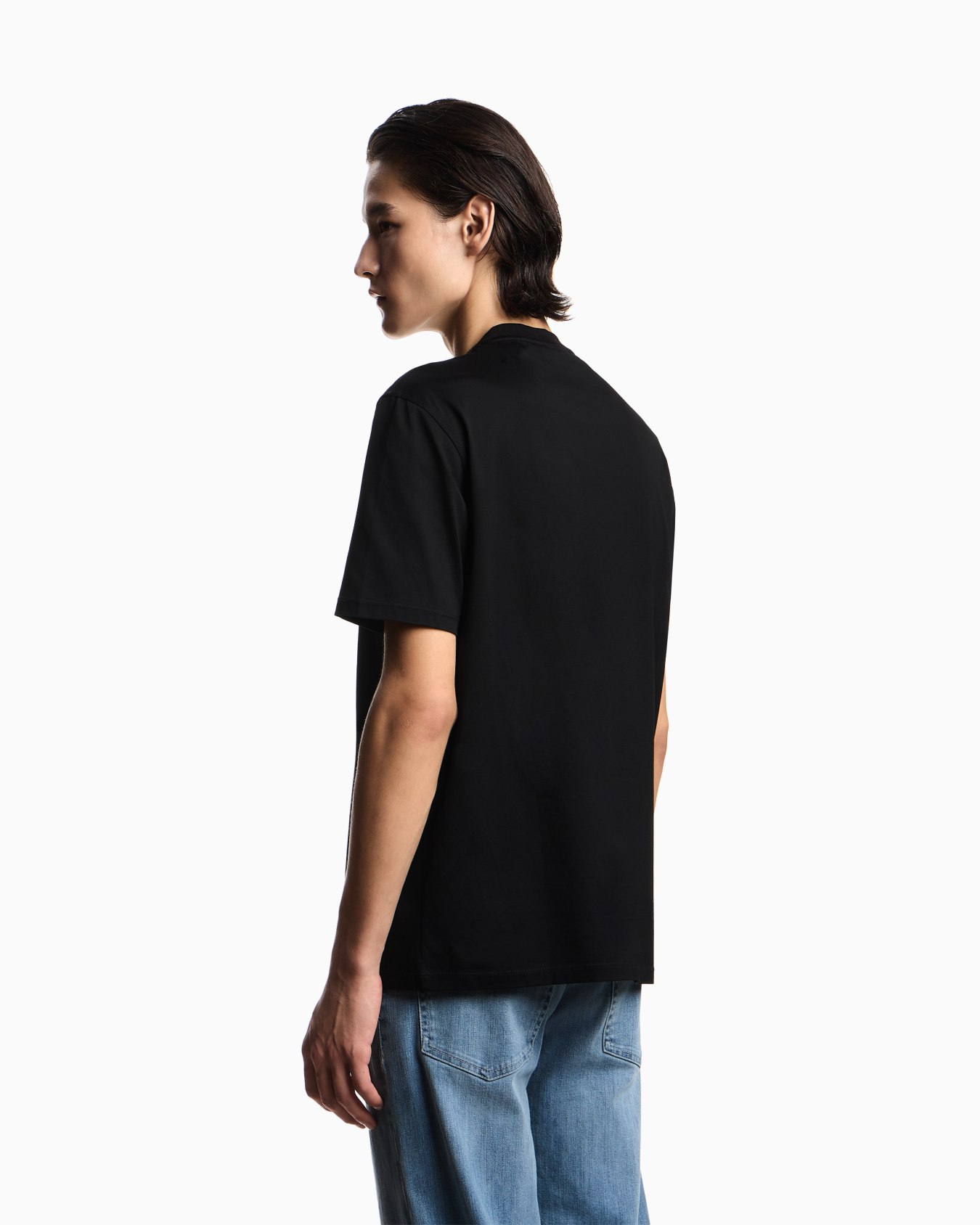 Jersey T-shirt with matching intarsia logo Slide 2