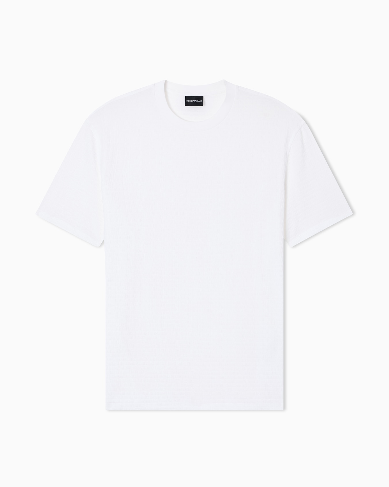 Jersey T-shirt with all-over jacquard lettering Slide 0