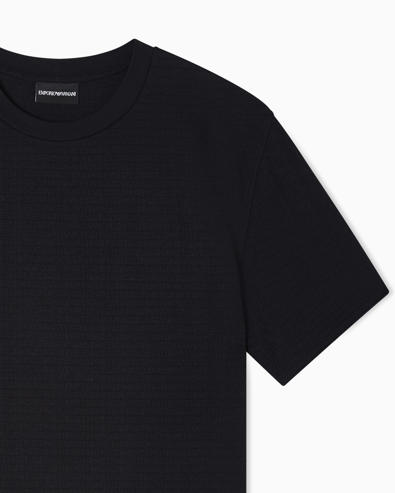 T-shirt en jersey avec inscription jacquard all over Diapositive 4