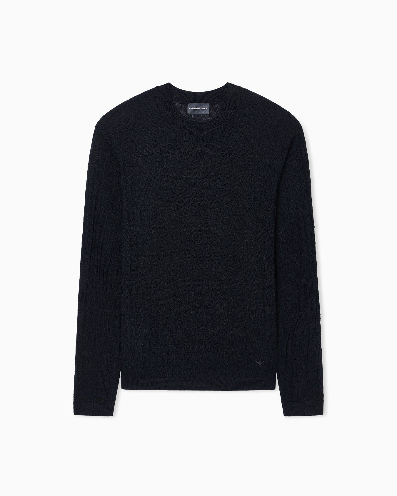 Textured virgin wool jumper Slide 0