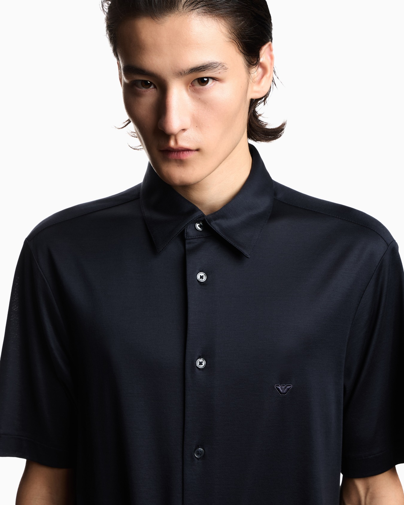 スリムフィット半袖シャツ リヨセル混紡ジャージー スライドする 4