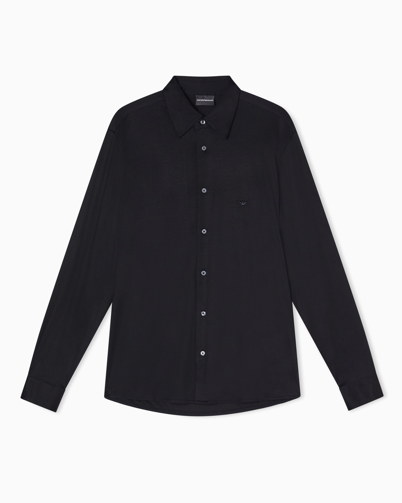 スリムフィットシャツ リヨセル混紡ジャージー スライドする 0