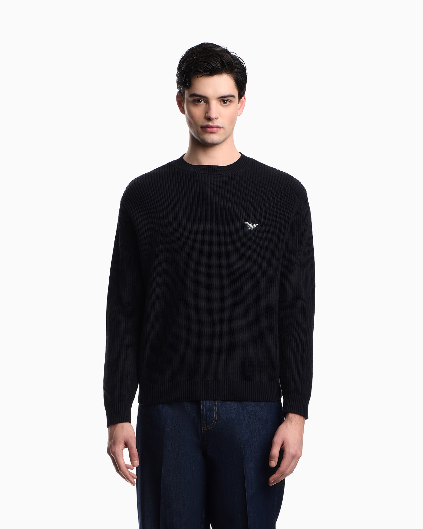 Half fisherman’s rib knit jumper Slide 3