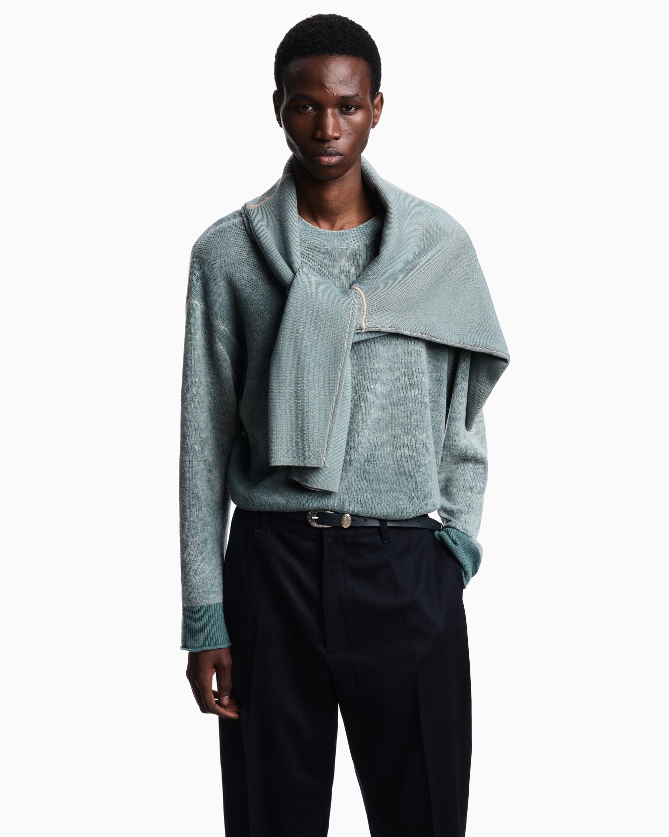 Jersey de punto jersey de lana virgen estampado Diapositiva 3