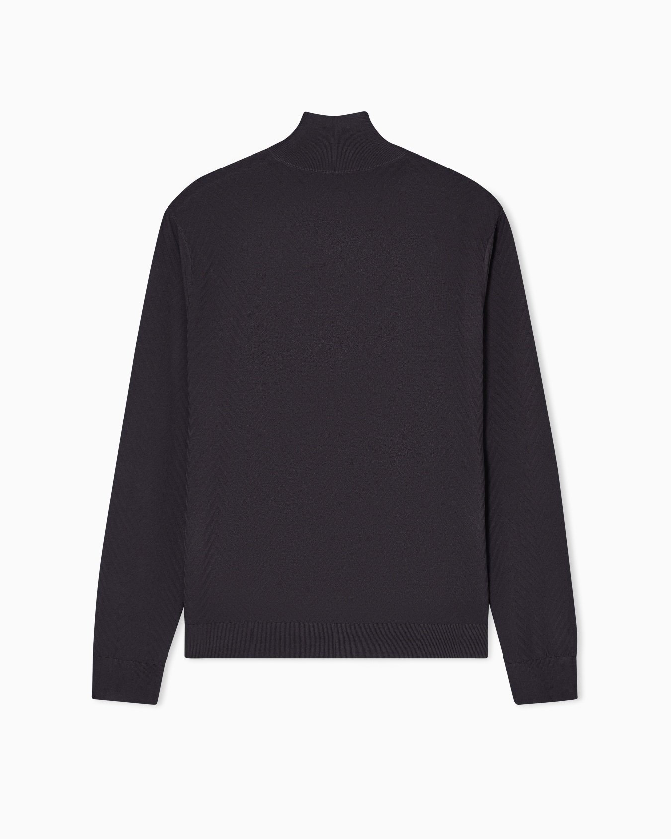 Cárdigan de punto chevrón en mezcla de viscosa con cremallera completa Icon ASV Diapositiva 3