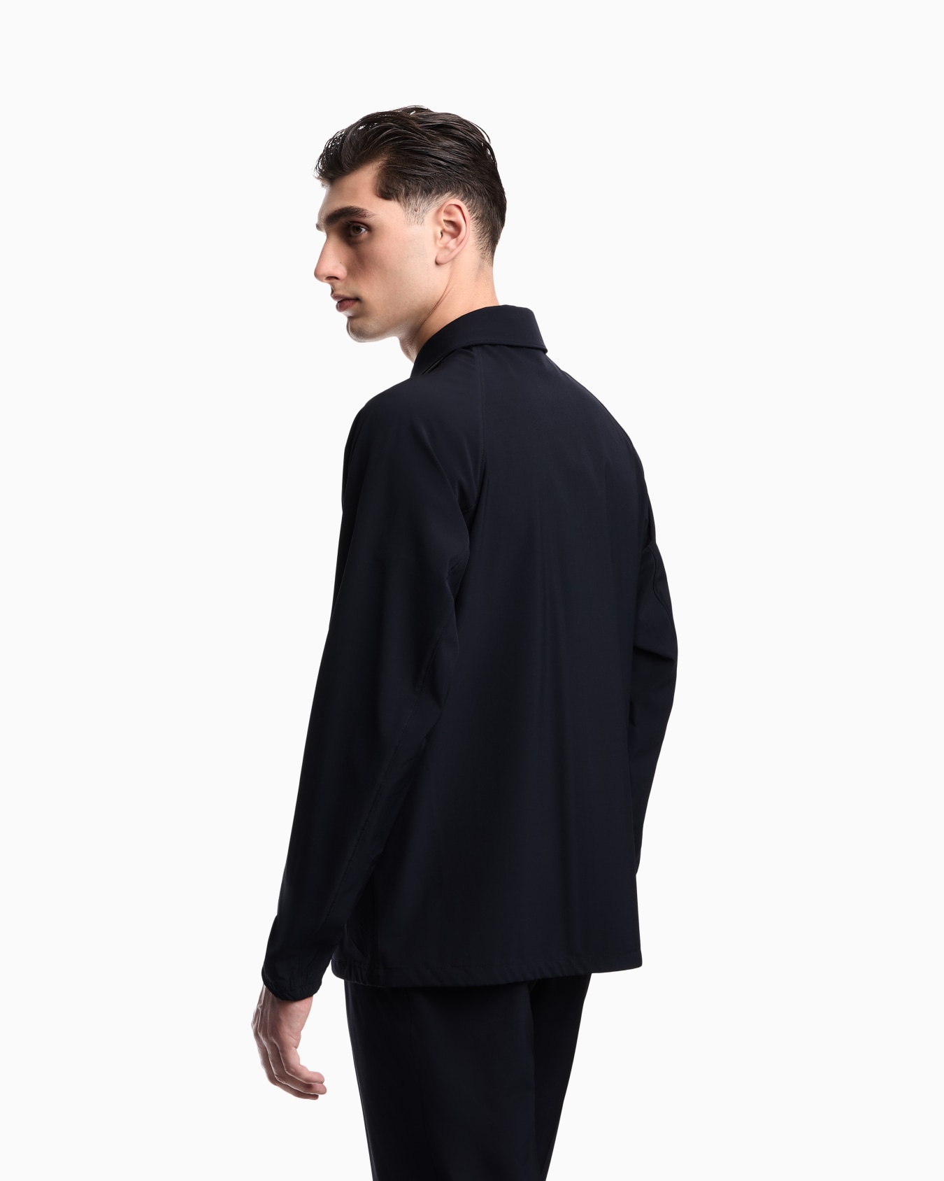 Nylon blouson with logo embroidery Slide 3