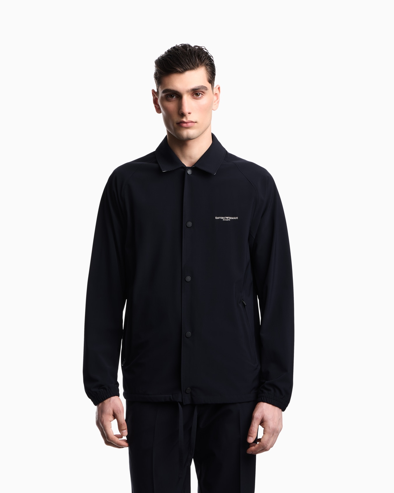 Nylon blouson with logo embroidery Slide 2