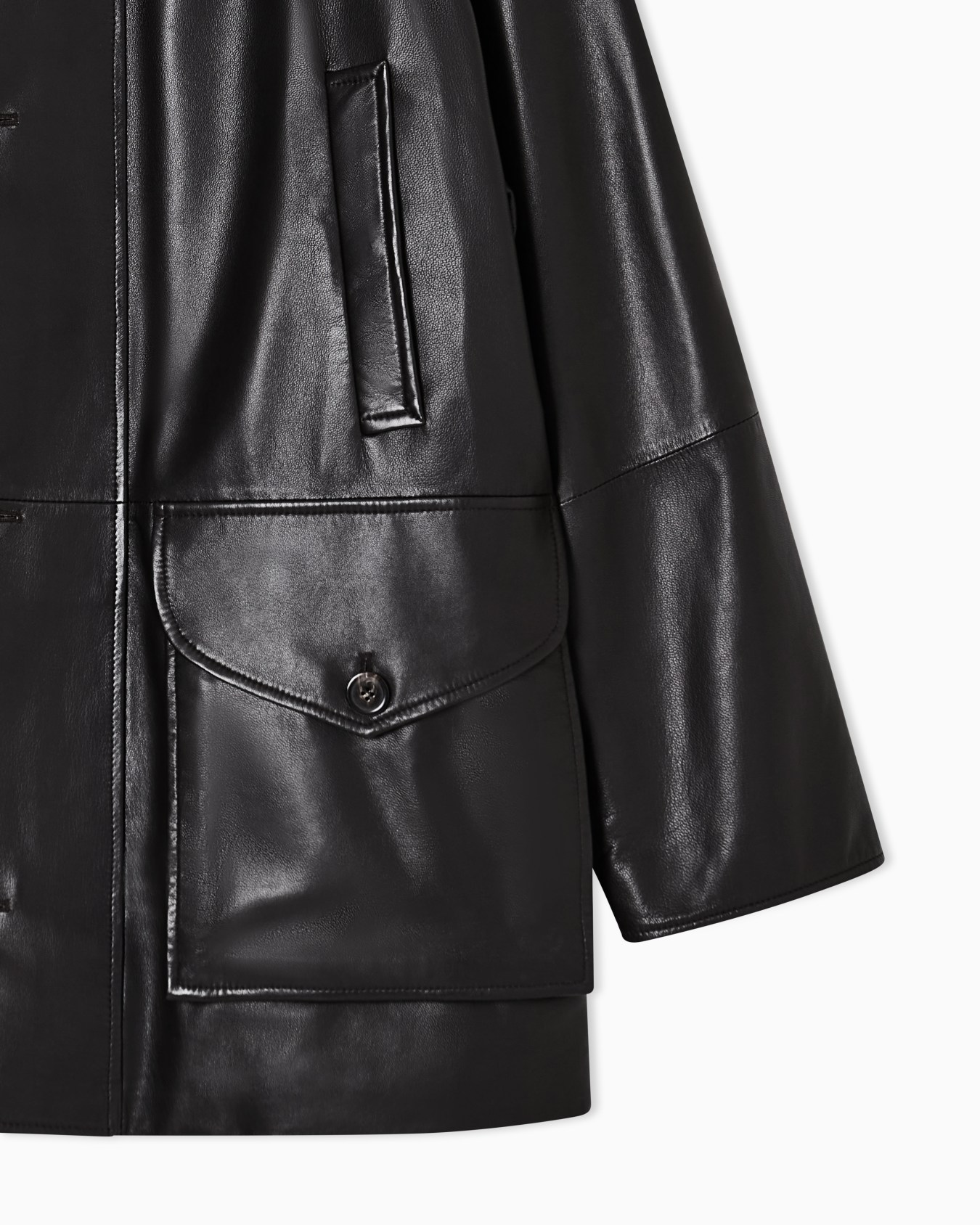 Ultra light lamb nappa peacoat Diapositive 4