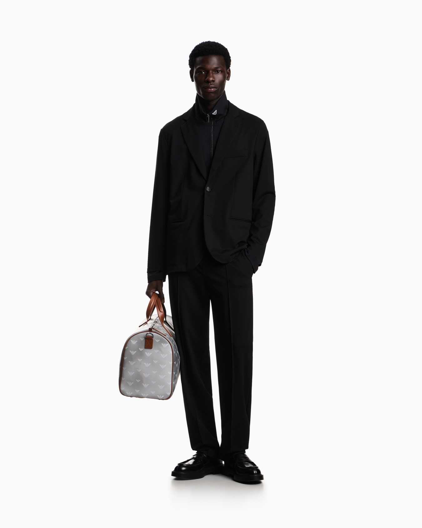 モックネックセーター ジャージー パーシャルジップ スライドする 1