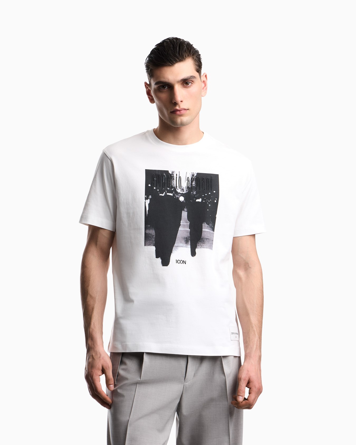 Icon jersey T-shirt with photographic print and embroidery Slide 2