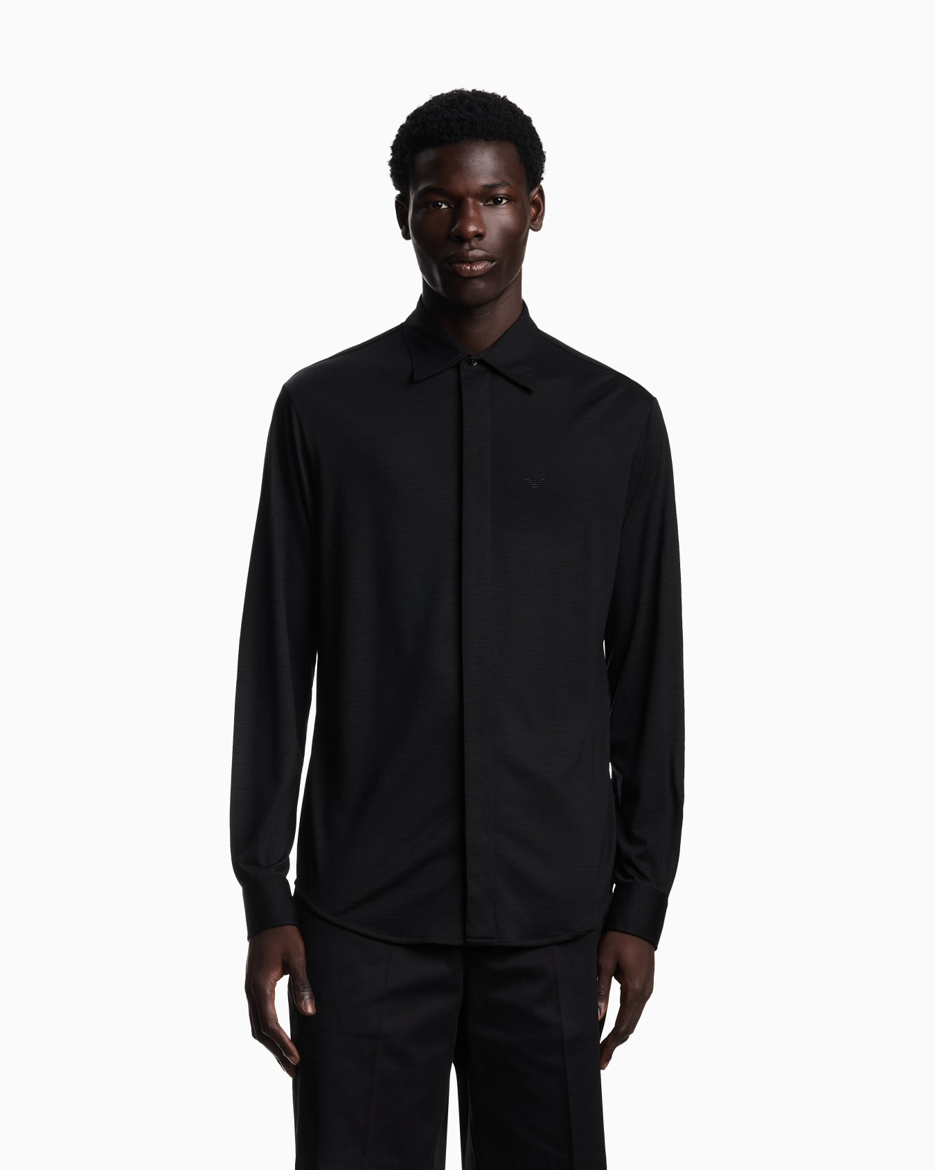 Wool slub jersey shirt Slide 3