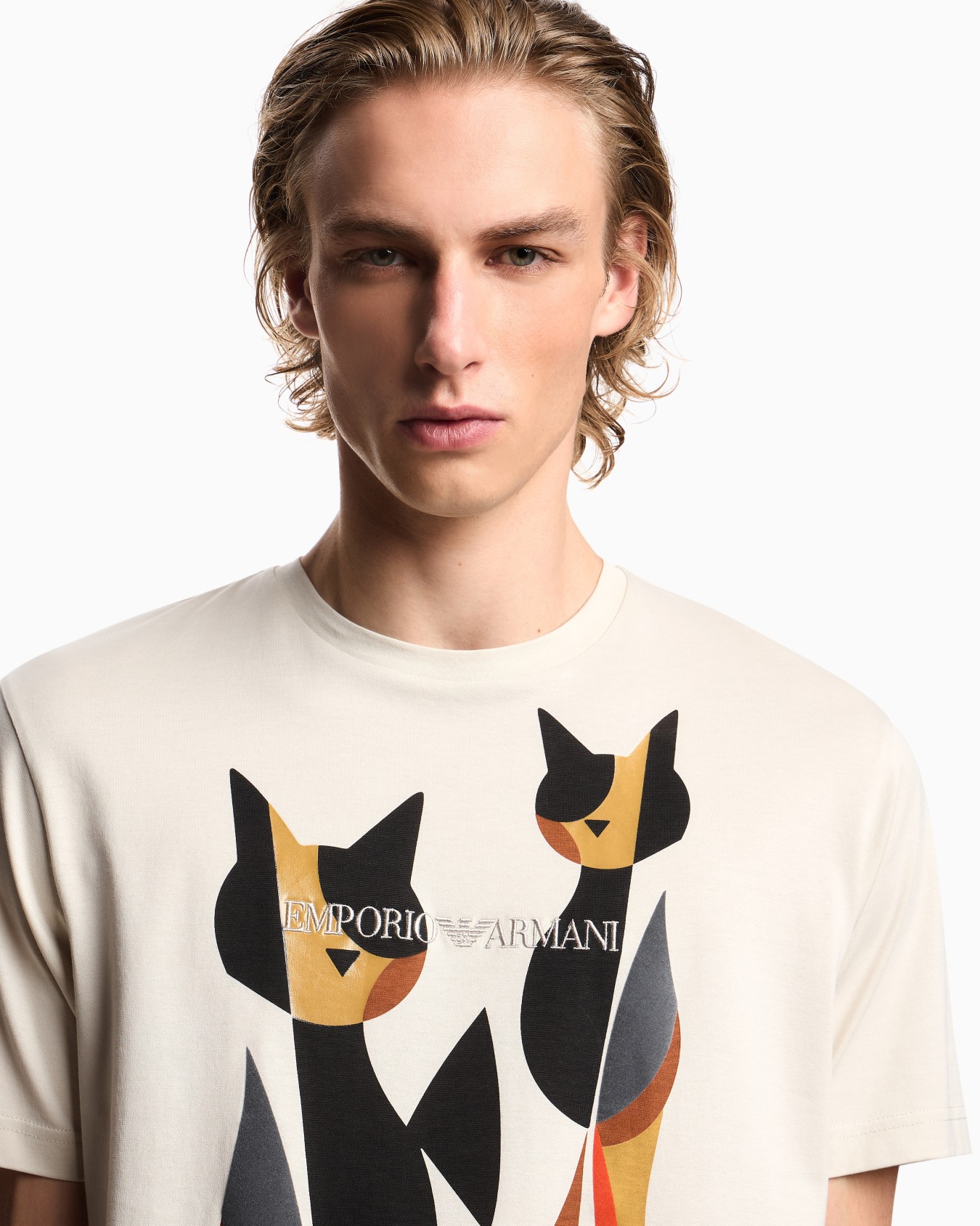 Après Tシャツ ジャージー キャットモチーフ スライドする 3