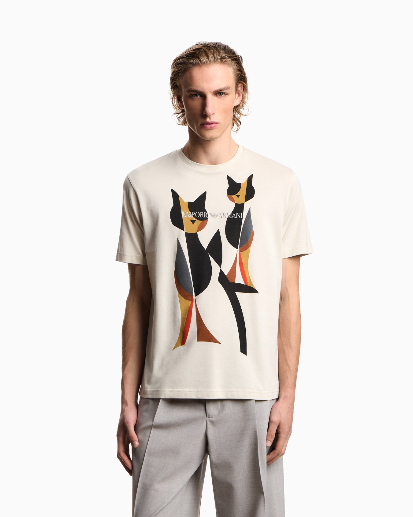 Après Tシャツ ジャージー キャットモチーフ スライドする 2