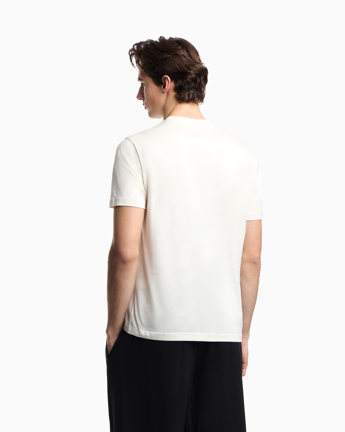 T-shirt in jersey con ricamo optical Slide 2