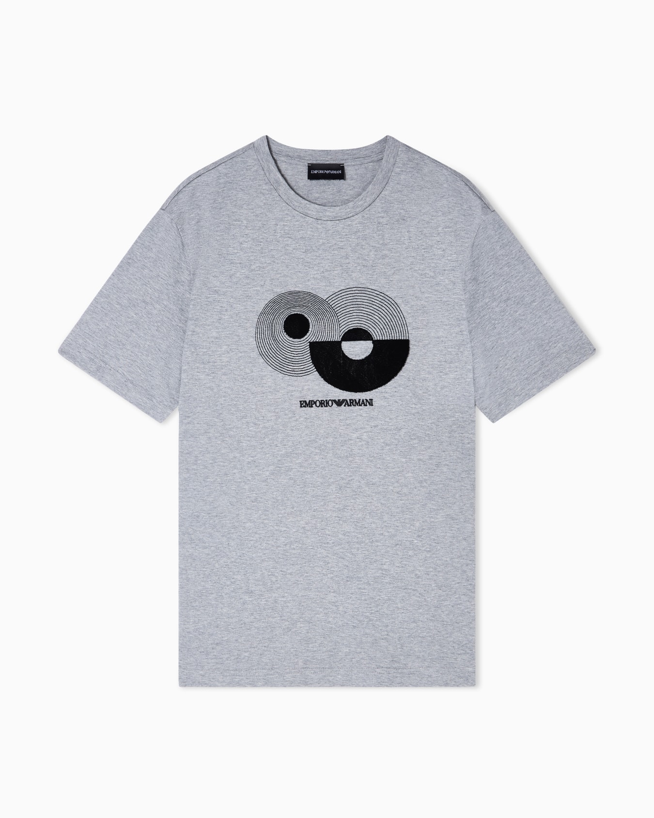 Jersey T-shirt with optical embroidery Diapositiva 0