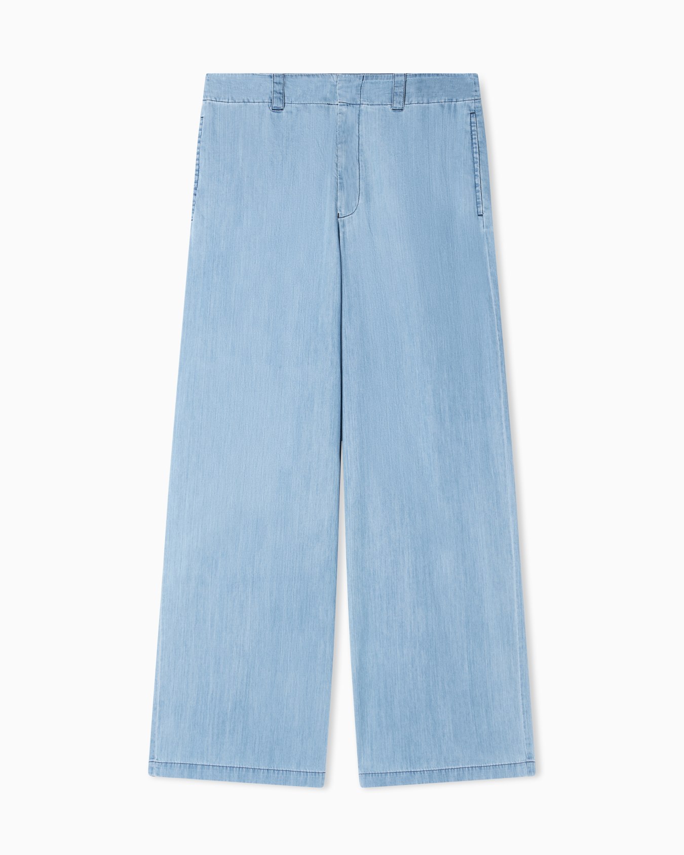 Icon lightweight denim wide-leg trousers Slide 0