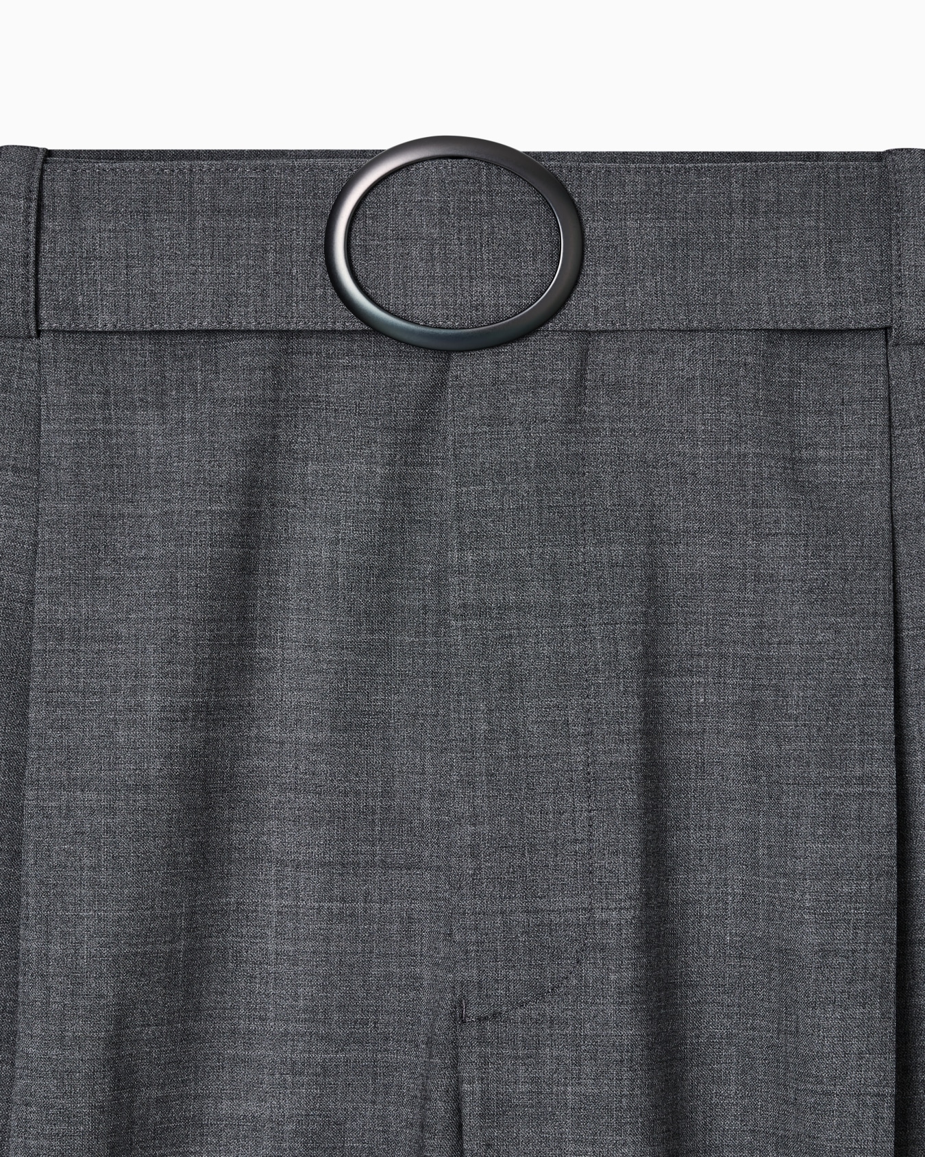 Trousers with pleats and belt in stretch wool canvas Slide 4