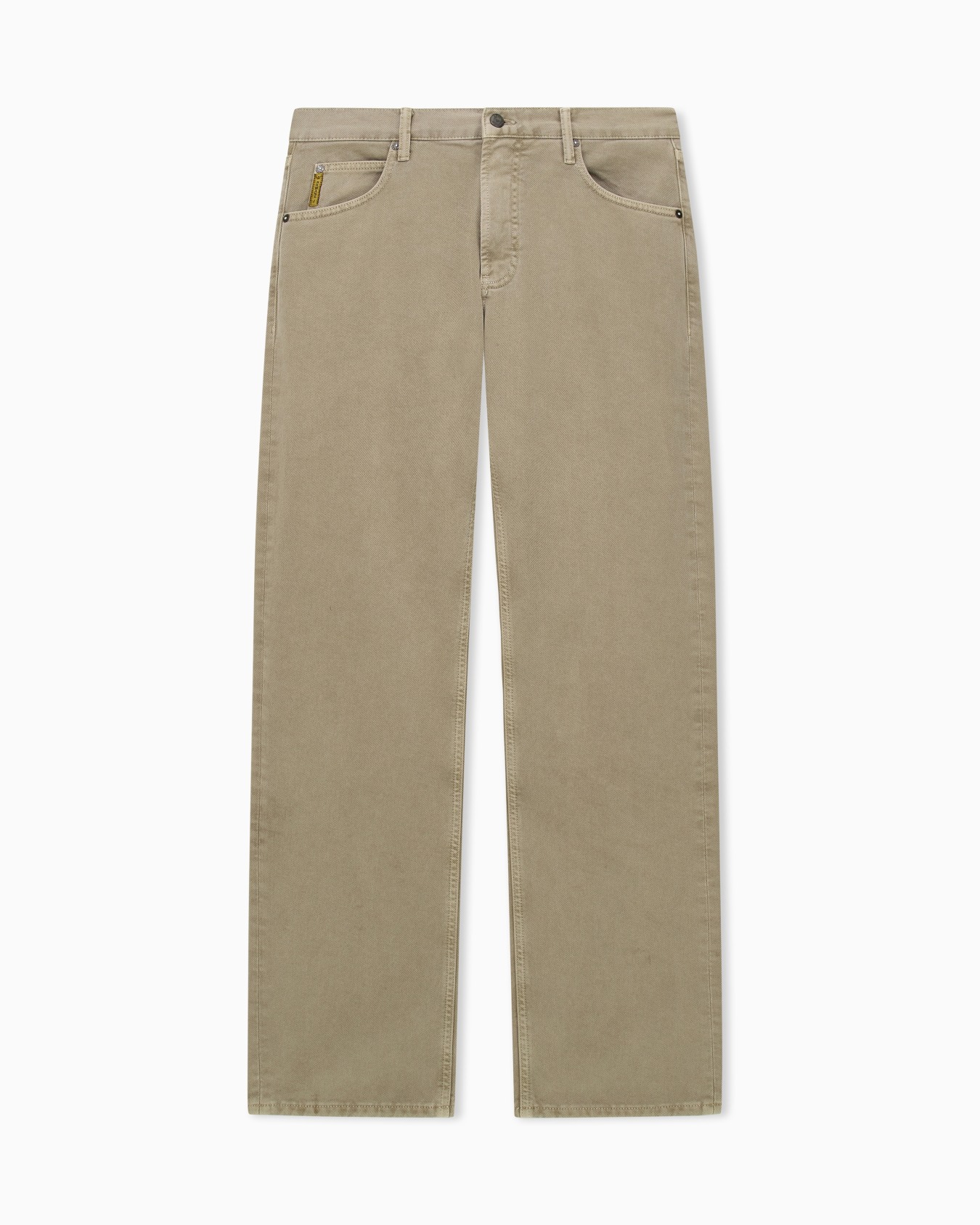 5-pocket trousers regular fit in garment-dyed brushed cotton Slide 0