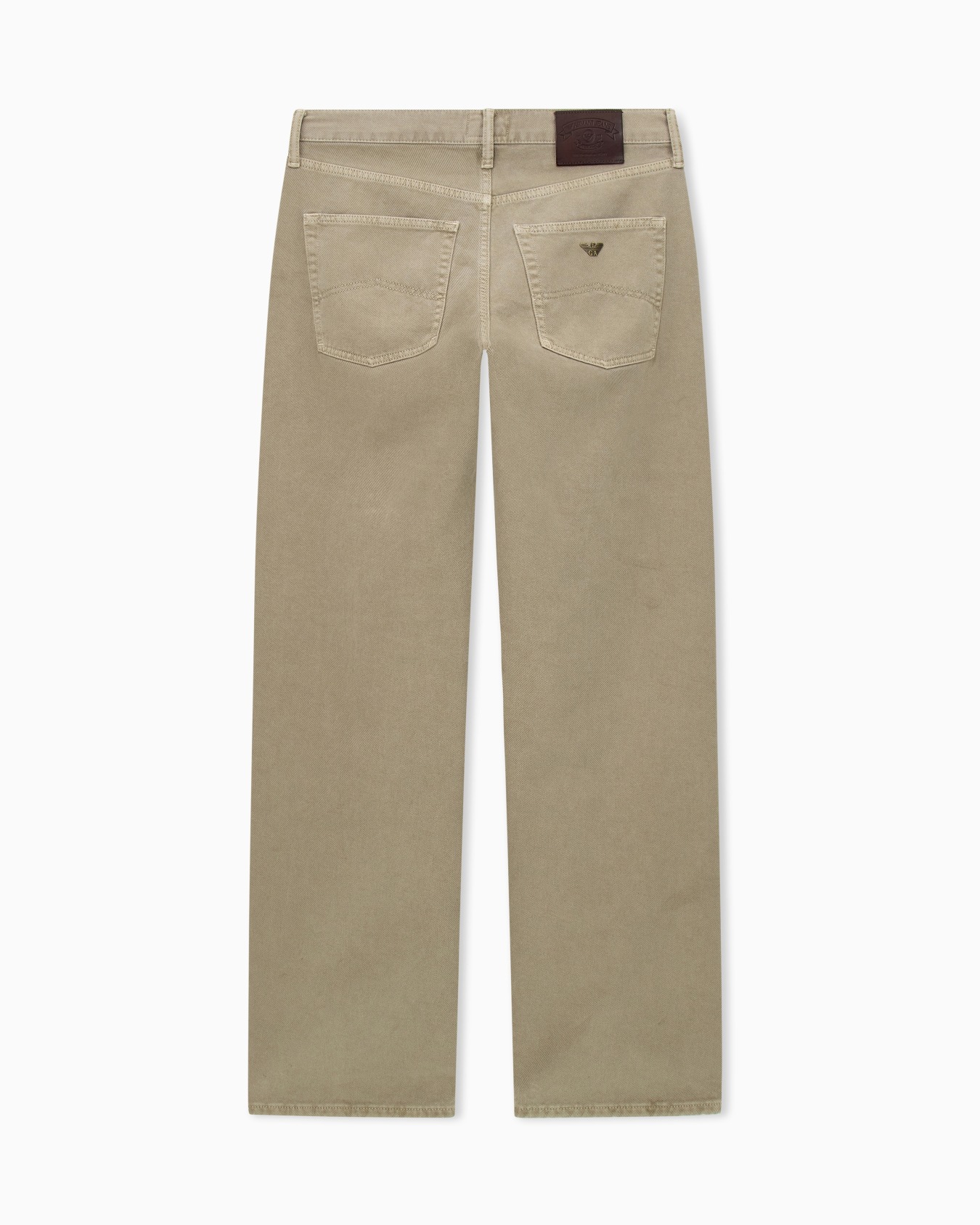 5-pocket trousers regular fit in garment-dyed brushed cotton Slide 1