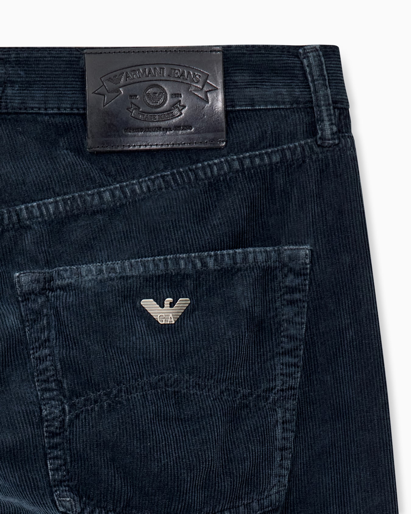 Regular fit five-pocket trousers in cotton corduroy Slide 2