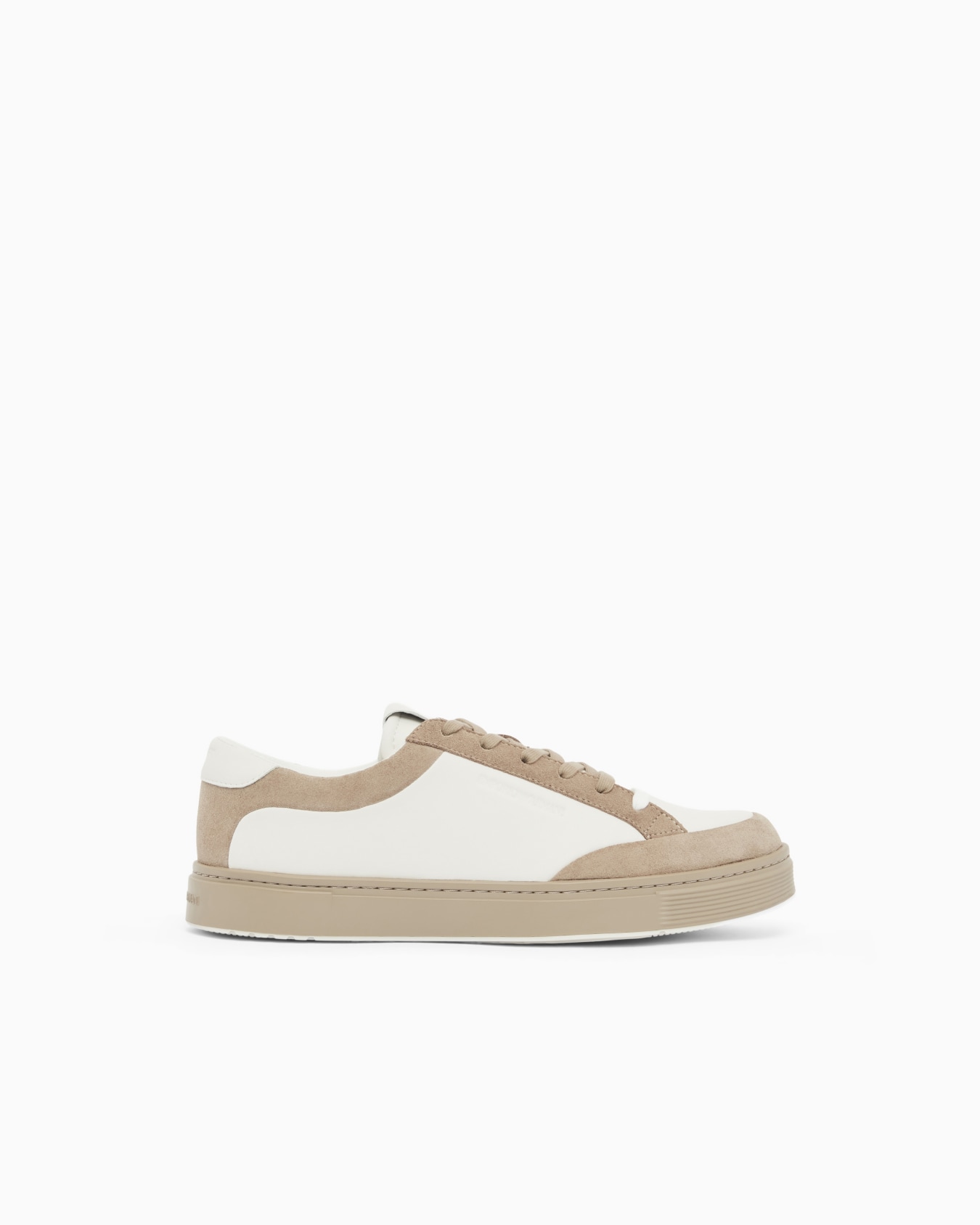 Leather sneakers with suede details Slide 0
