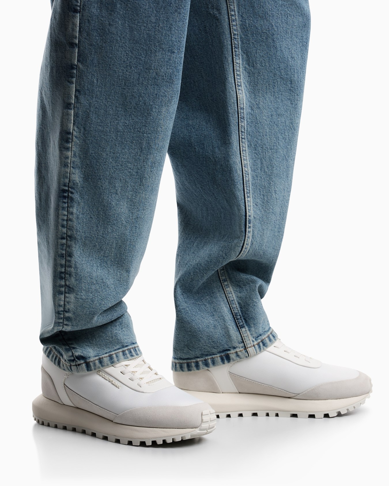 Cordura sneakers with suede details and side logo Slide 6