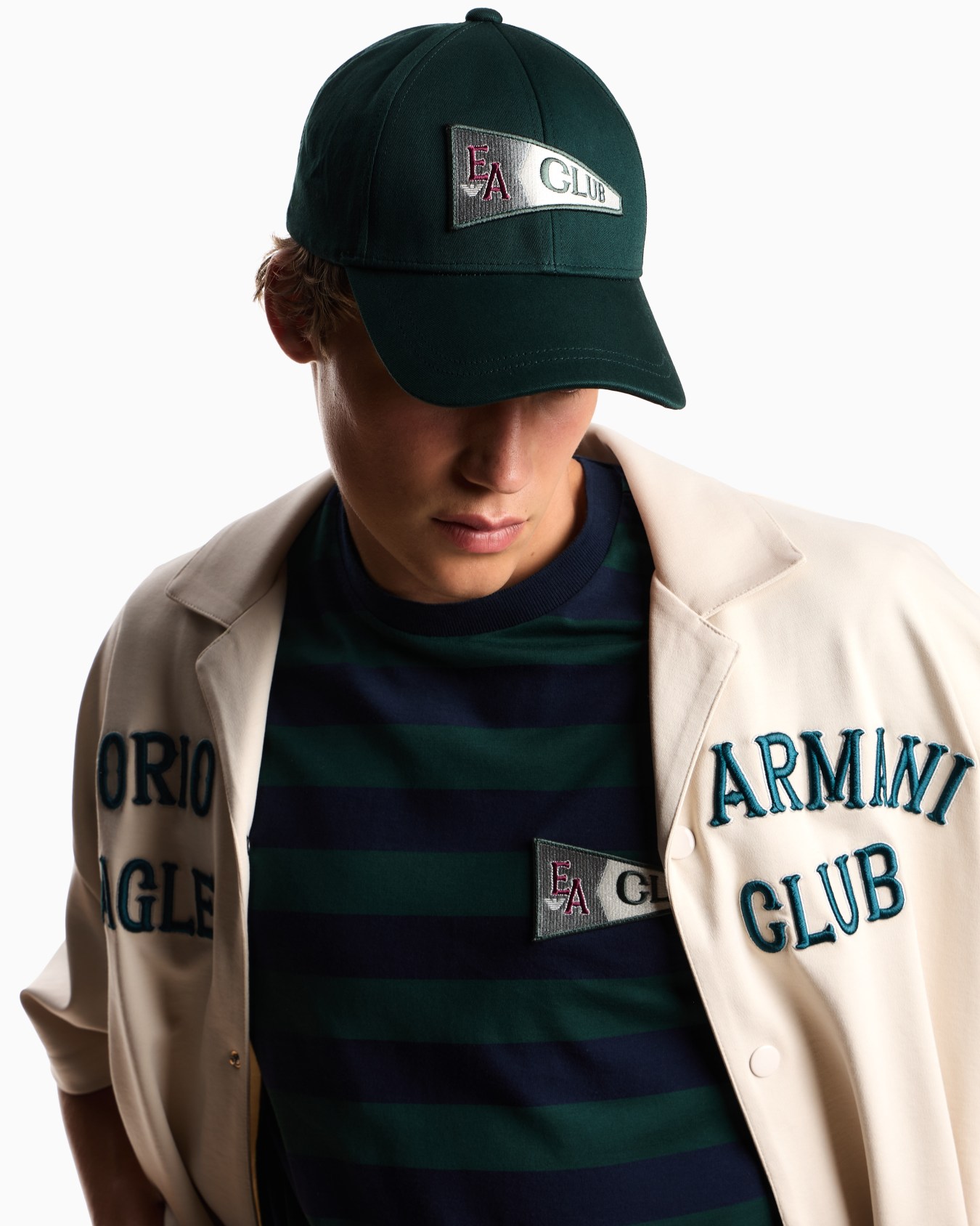 Eagle Club capsule collection canvas baseball cap with patch Slide 2
