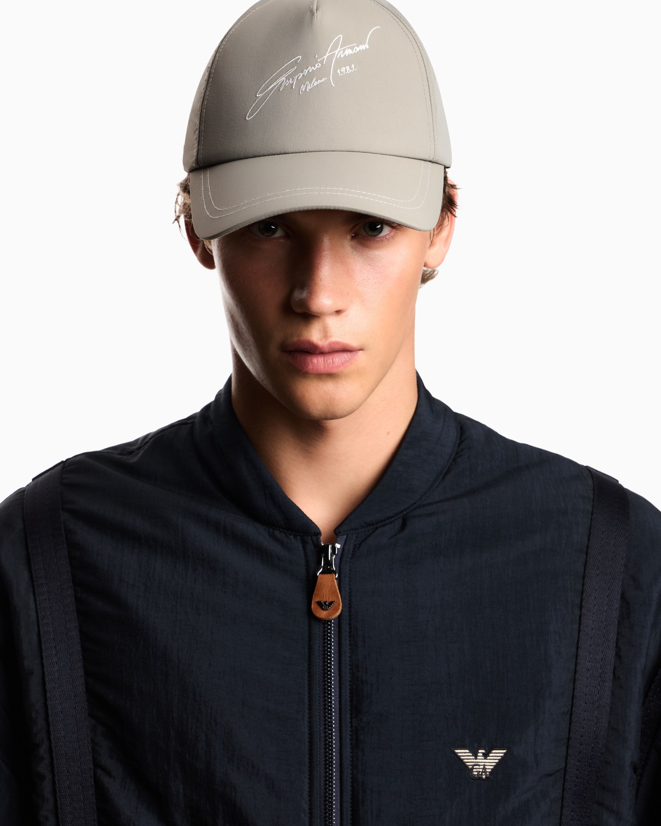 Silk blend nylon baseball cap Diapositiva 2