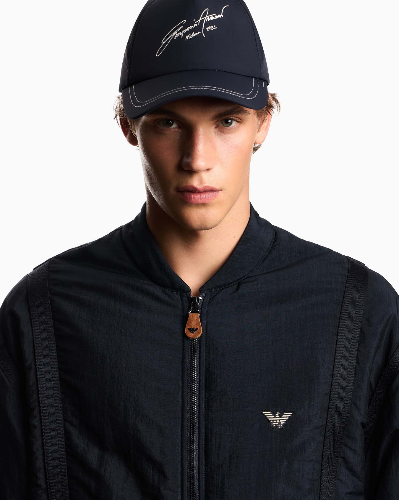 Silk blend nylon baseball cap Diapositiva 2