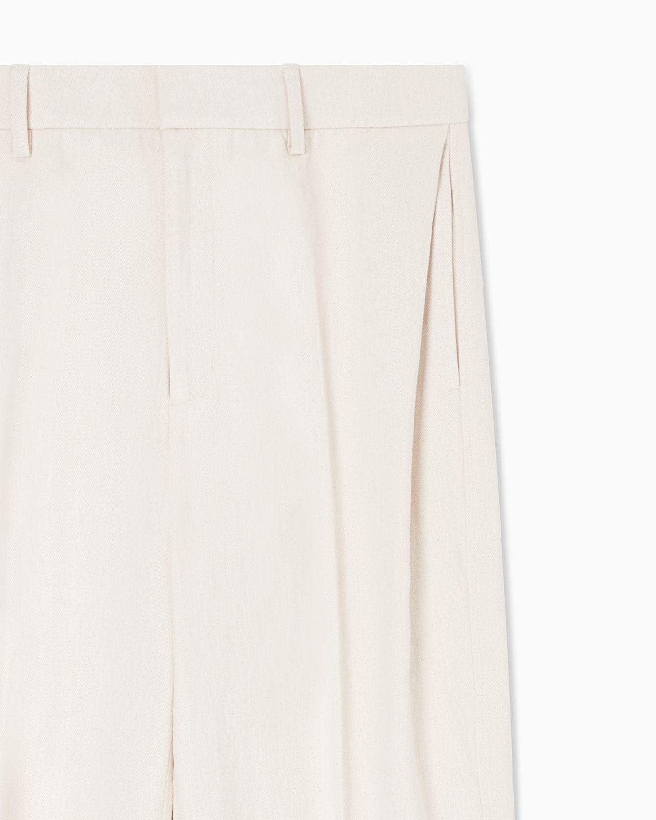 Cotton bull trousers with pleats Slide 4