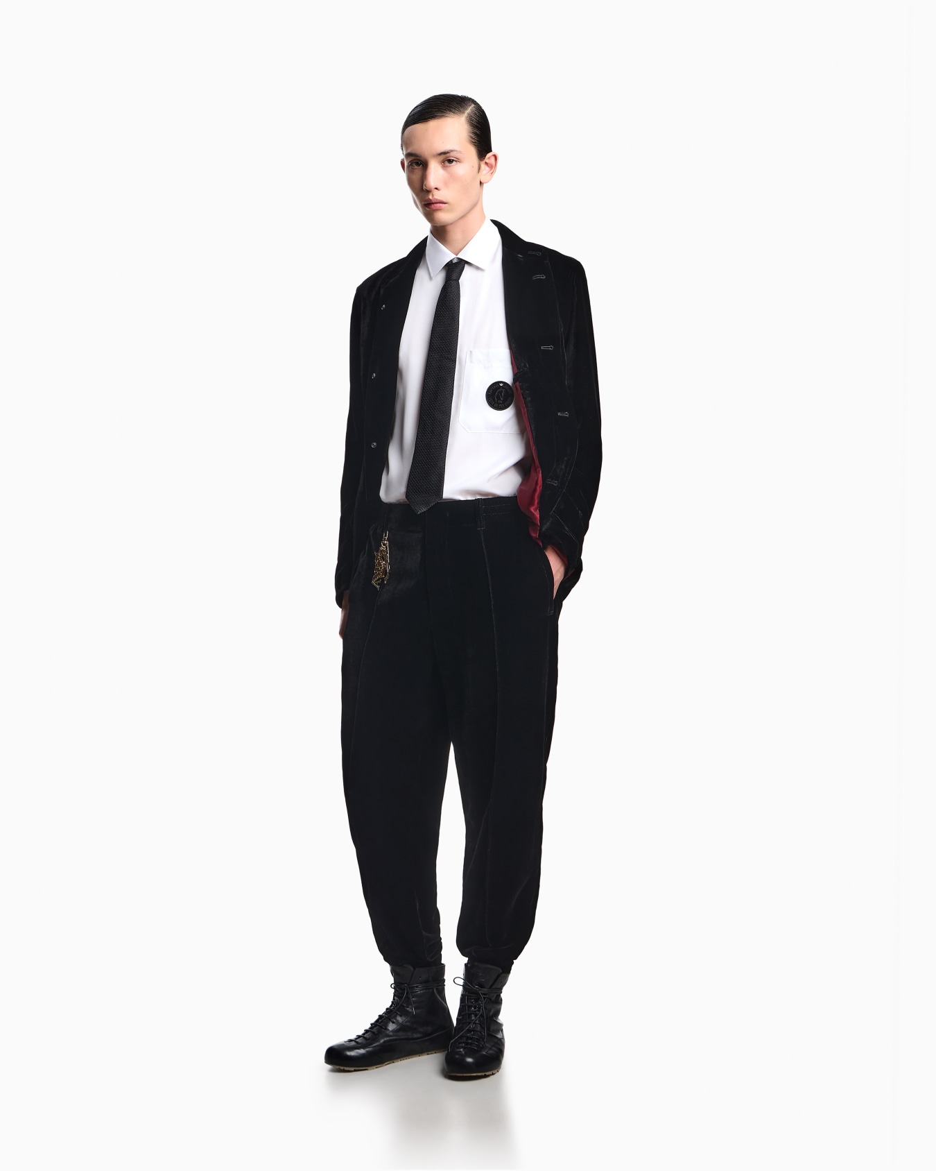 Lunar New Year chenille trousers with ribbing and charm Slide 2