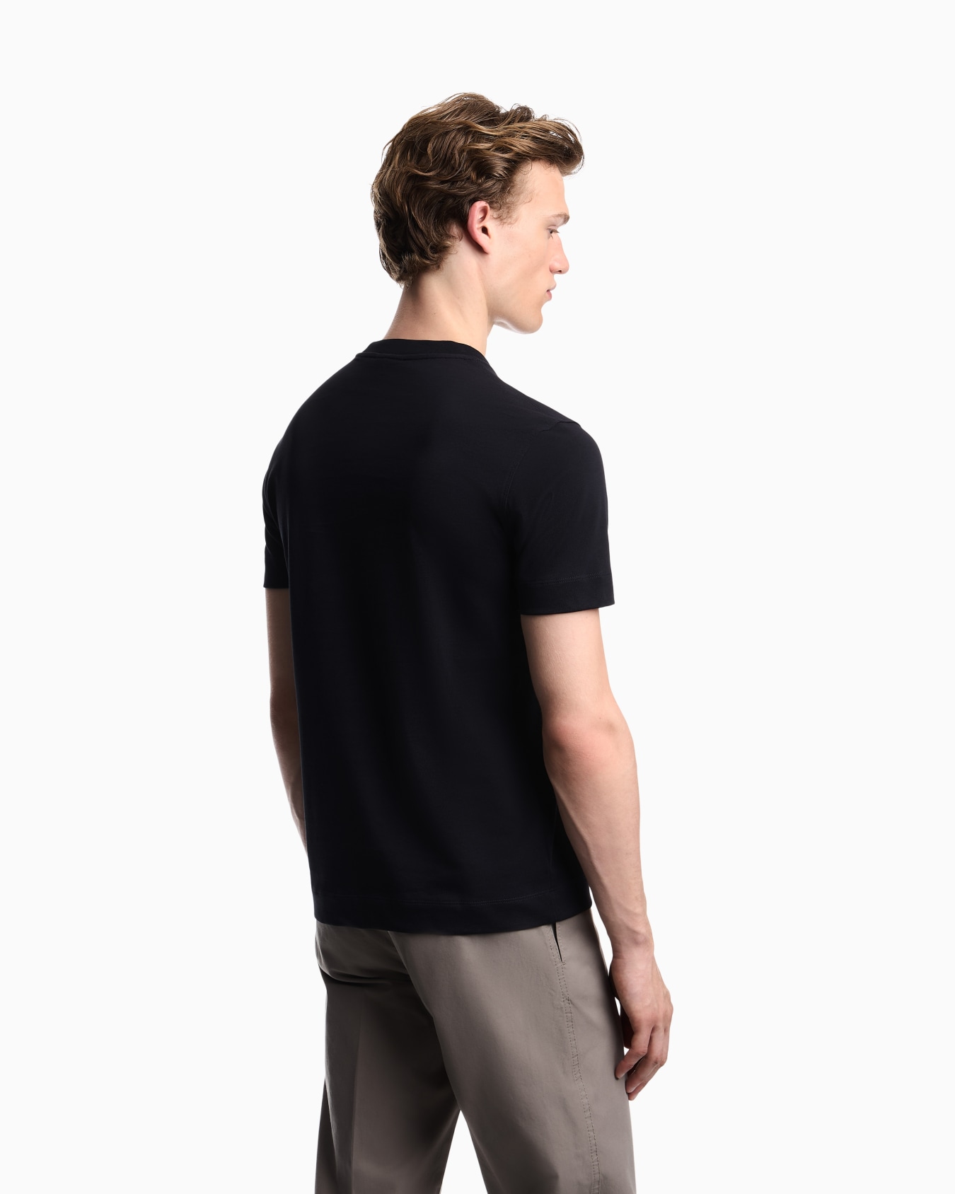 T-shirt slim fit in jersey heavy con aquila bombata Slide 6