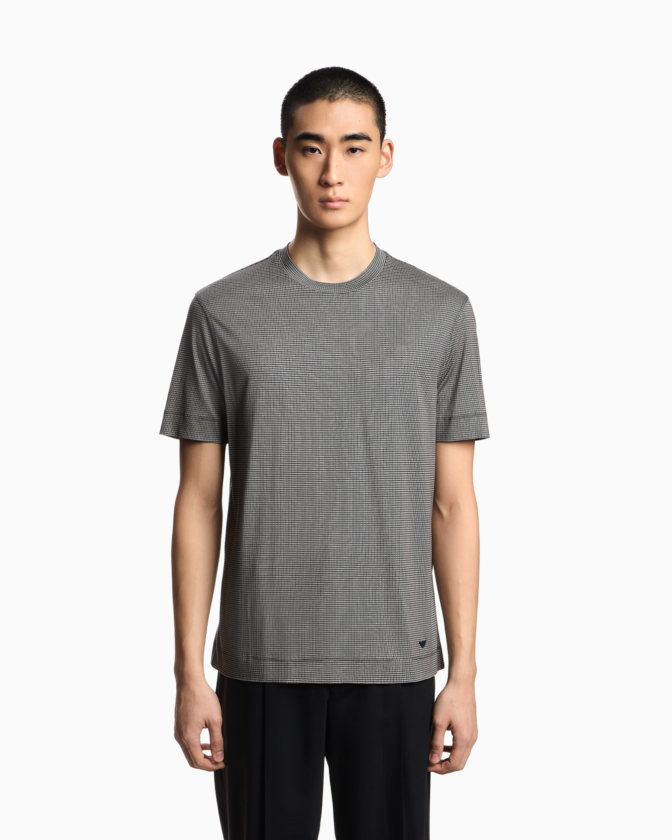 Camiseta de punto de mezcla de lyocell con microestampado integral Diapositiva 3