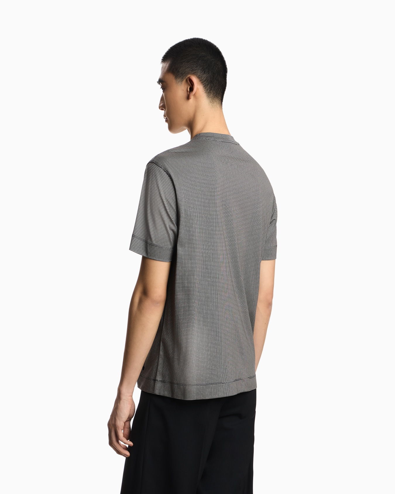 Camiseta de punto de mezcla de lyocell con microestampado integral Diapositiva 2