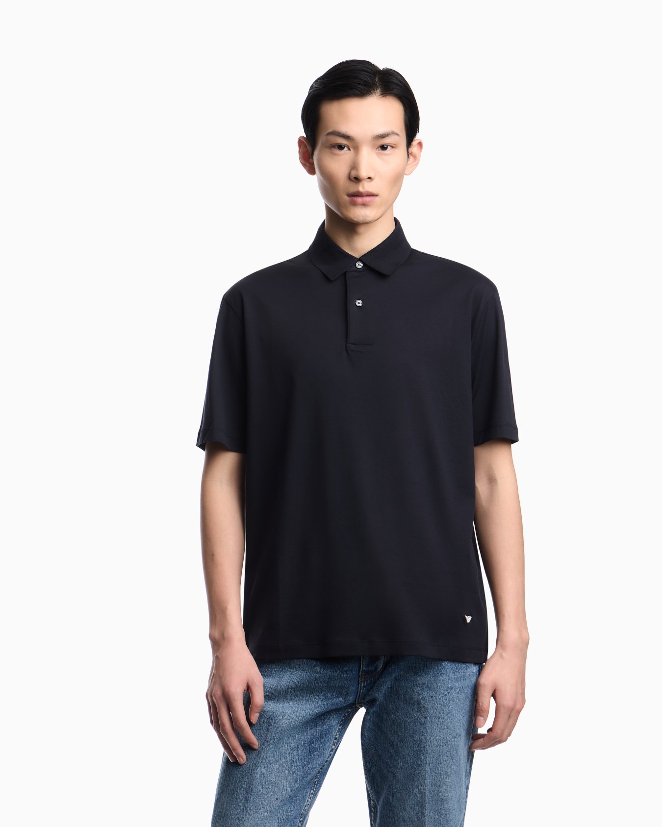 Loose-fit, lightweight jersey polo shirt Slide 3